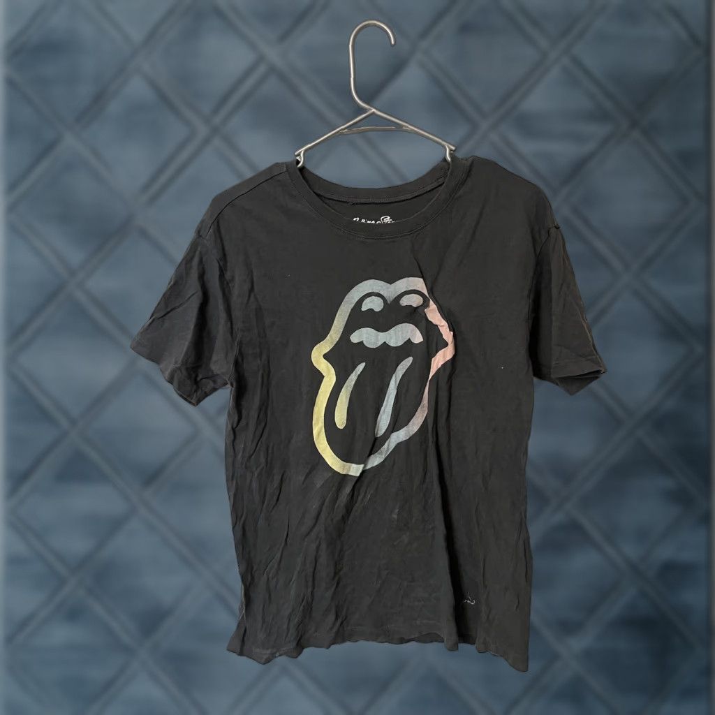 Vintage The Rolling Stones Graphic T-shirt Women S Gray Short Sleeve Music Band Tee Size S / US 4 / IT 40 - 1 Thumbnail