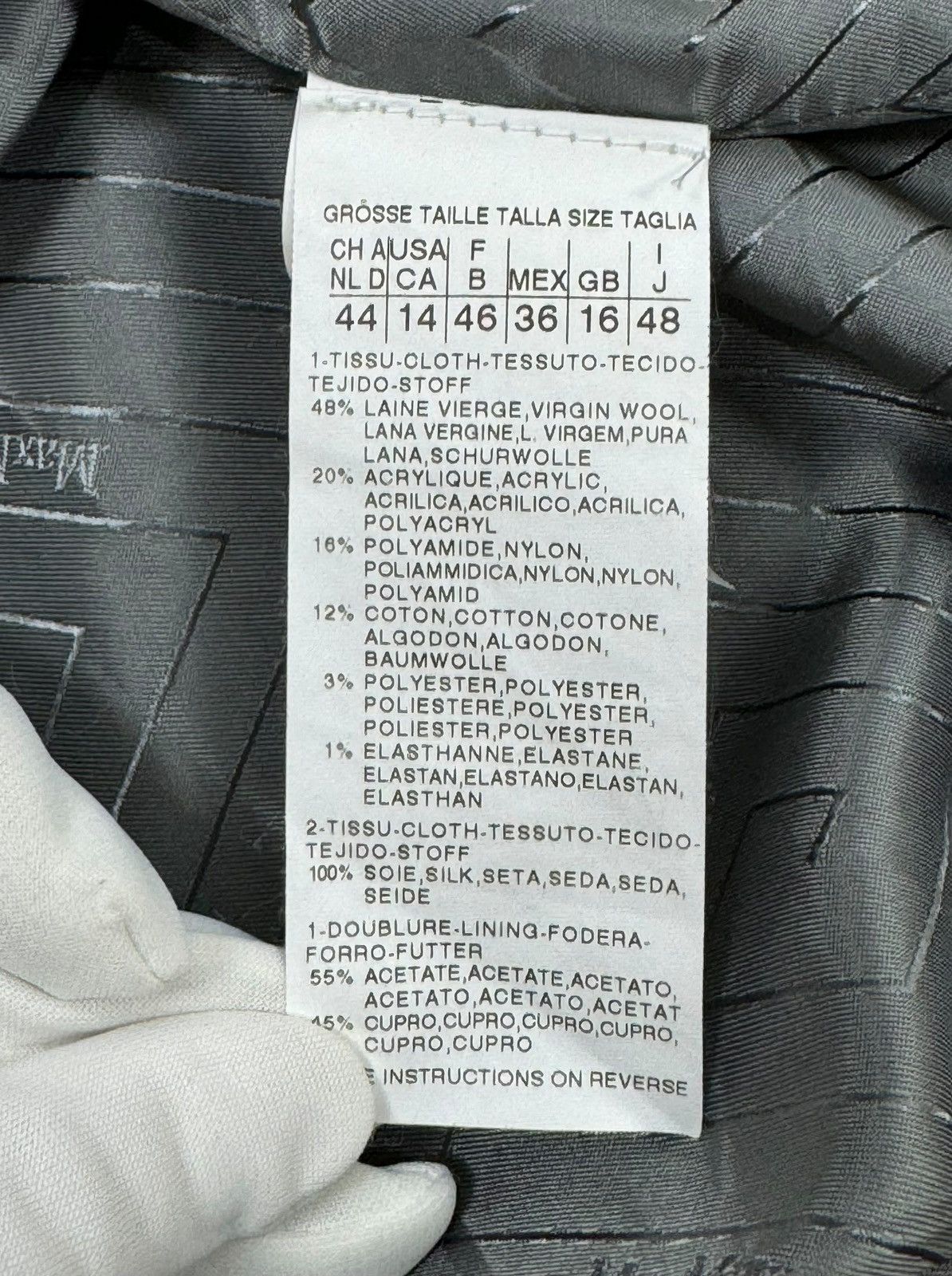 Max Mara Max Mara Lana Wool Tweed Blazer size IT48 US14 Size XL / US 12-14 / IT 48-50 - 12 Thumbnail