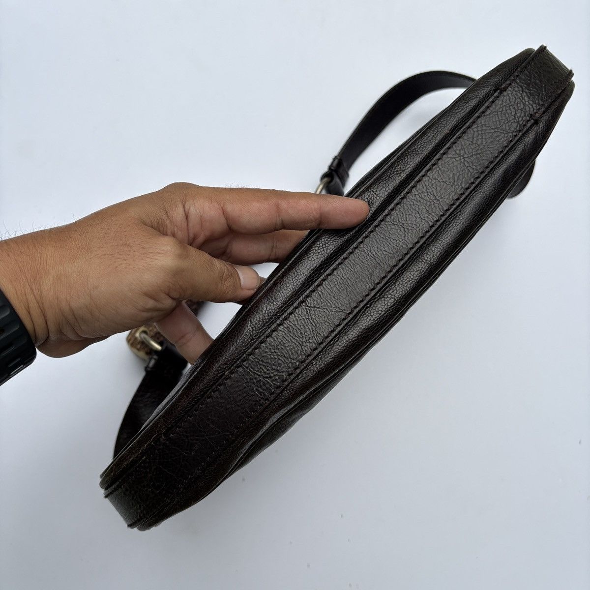 Yves Saint Laurent YVES SAINT LAURENT by Tom Ford BLACK LEATHER MOMBASA BAG Size ONE SIZE - 9 Thumbnail