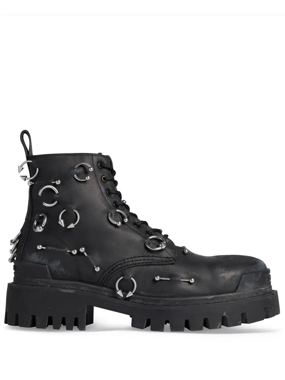 Leather Strike Piercing Boots