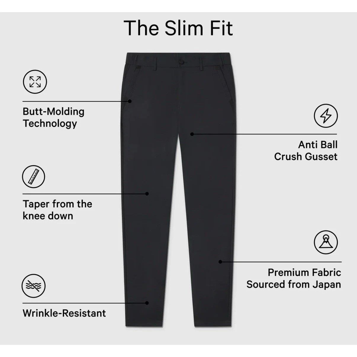 Other Jack Archer Jetsetter Tech Pants Slim Fit Black Performance Size US 30 / EU 46 - 3 Thumbnail