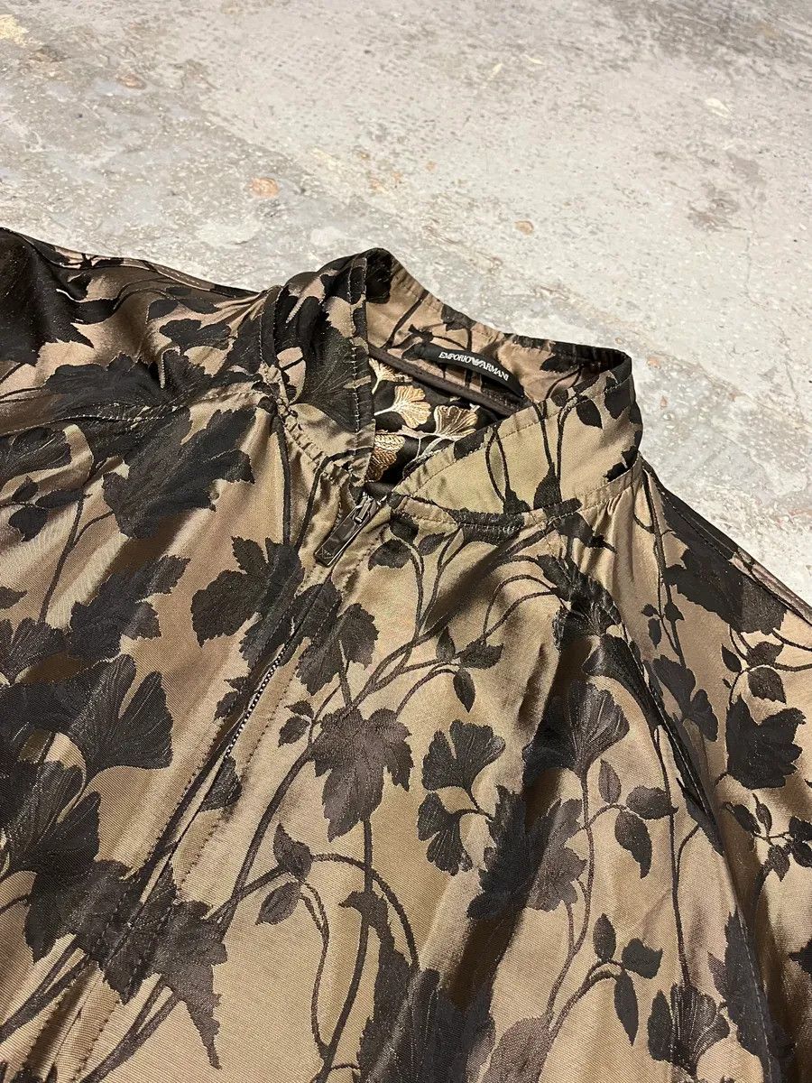 Emporio Armani AW2023 Emporio Armani Floral Print Black & Beige Bomber Jacket Size US M / EU 48-50 / 2 - 5 Thumbnail