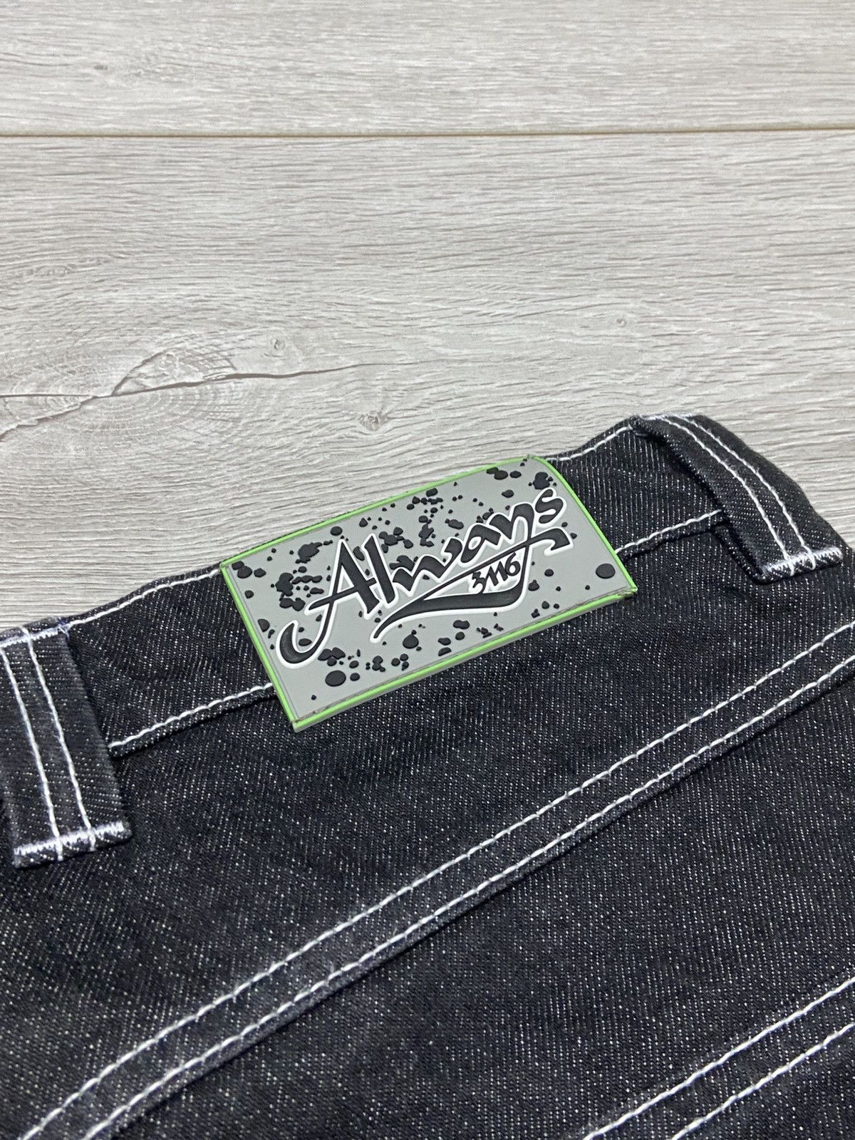 always do what you should do Adwysd washed black denim jeans rap pant Size US 34 / EU 50 - 4 Thumbnail