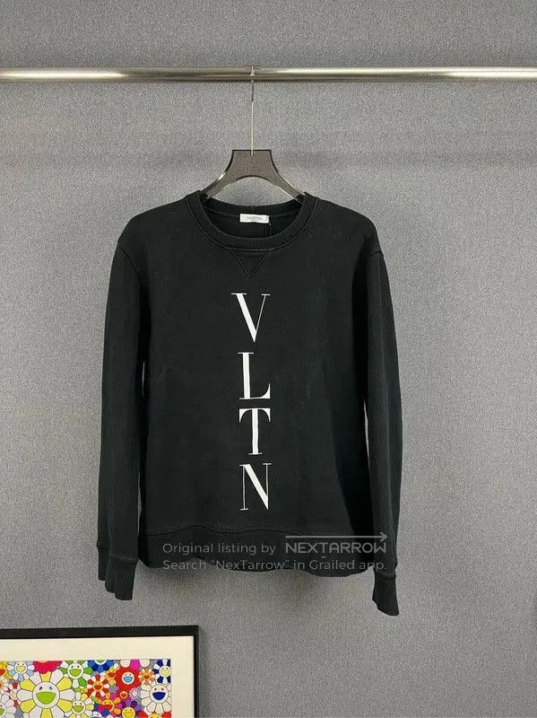 Valentino Valentino Black Men's Sweatshirt with VLTN Print . Size US L / EU 52-54 / 3 - 1 Thumbnail