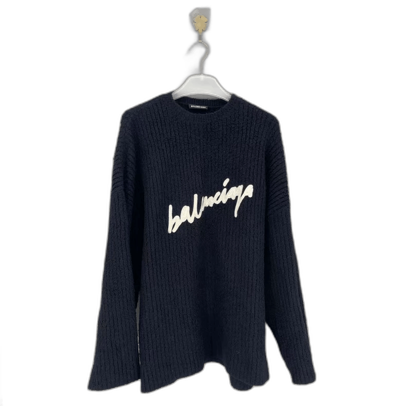 Balenciaga Balenciaga Teddy Logo Knit Sweater OS Size-yf Size US S / EU 44-46 / 1 - 1 Thumbnail