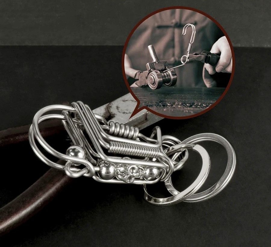 Vintage Retro Round Skull Bead Keychain Size ONE SIZE - 2 Thumbnail