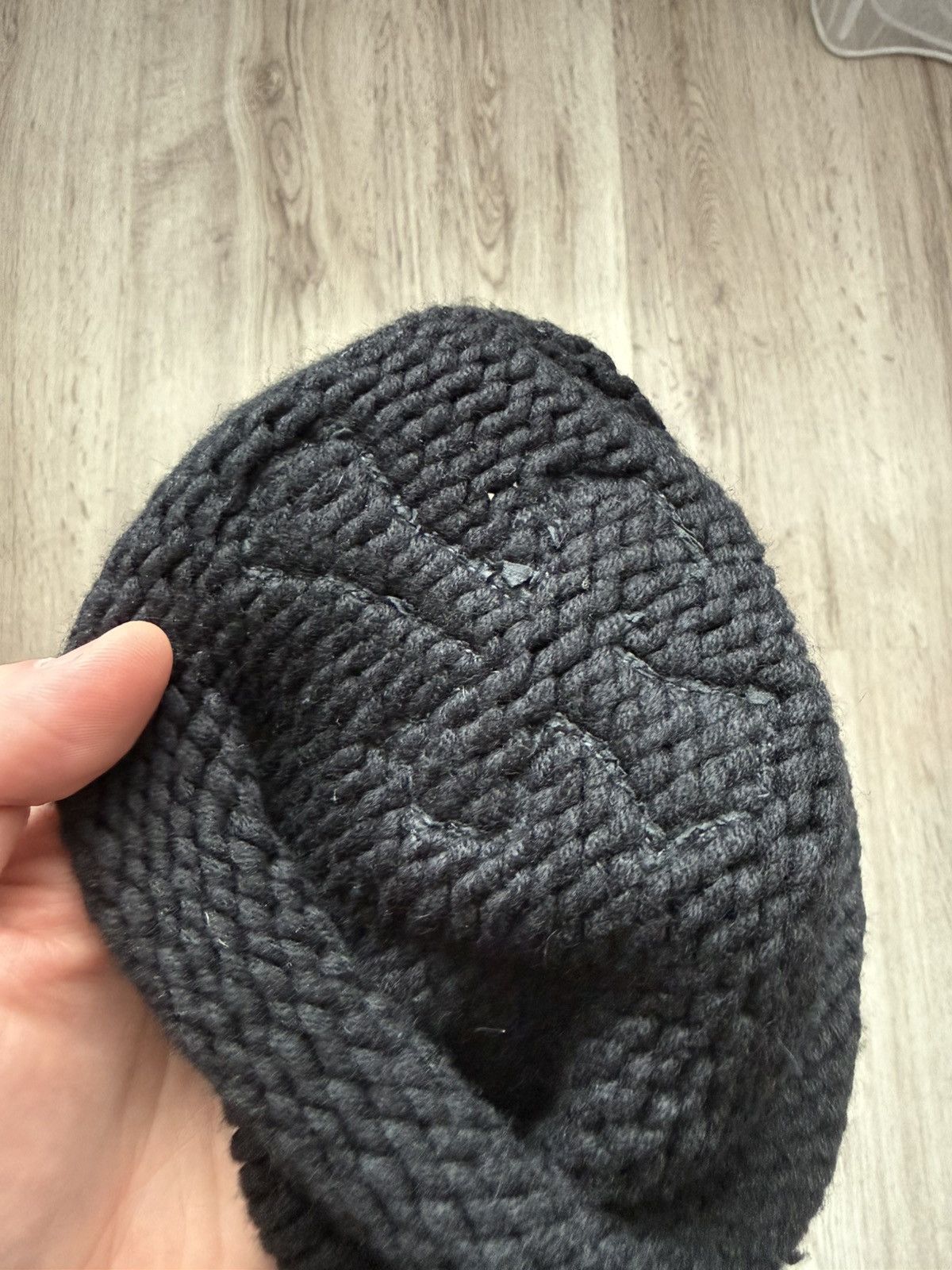 Chrome Hearts Vintage 1995 Chrome Hearts Cashmere Beanie • Silver Button Size ONE SIZE - 16 Thumbnail