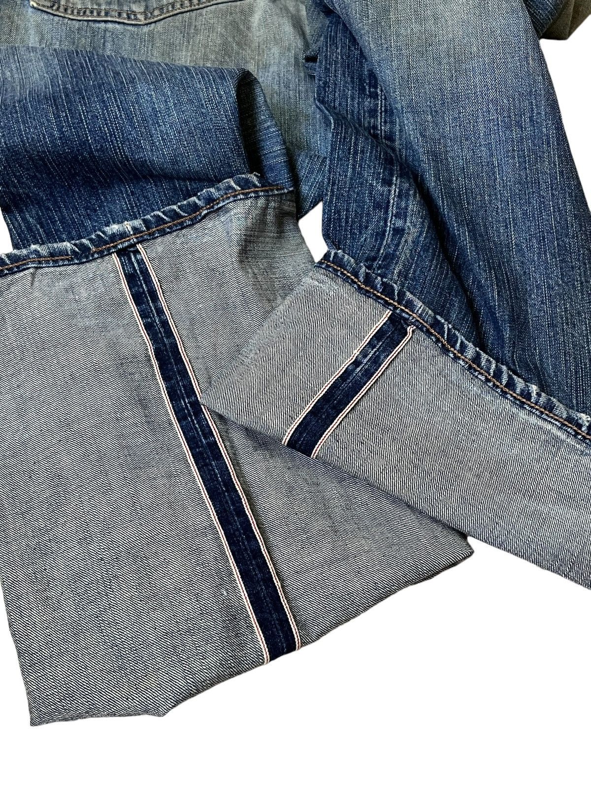 Edwin RIP🔥VINTAGE EDWIN 505-Z BUTTON FLY DISTRESSED SELVEDGE DENIM Size US 32 / EU 48 - 10 Thumbnail