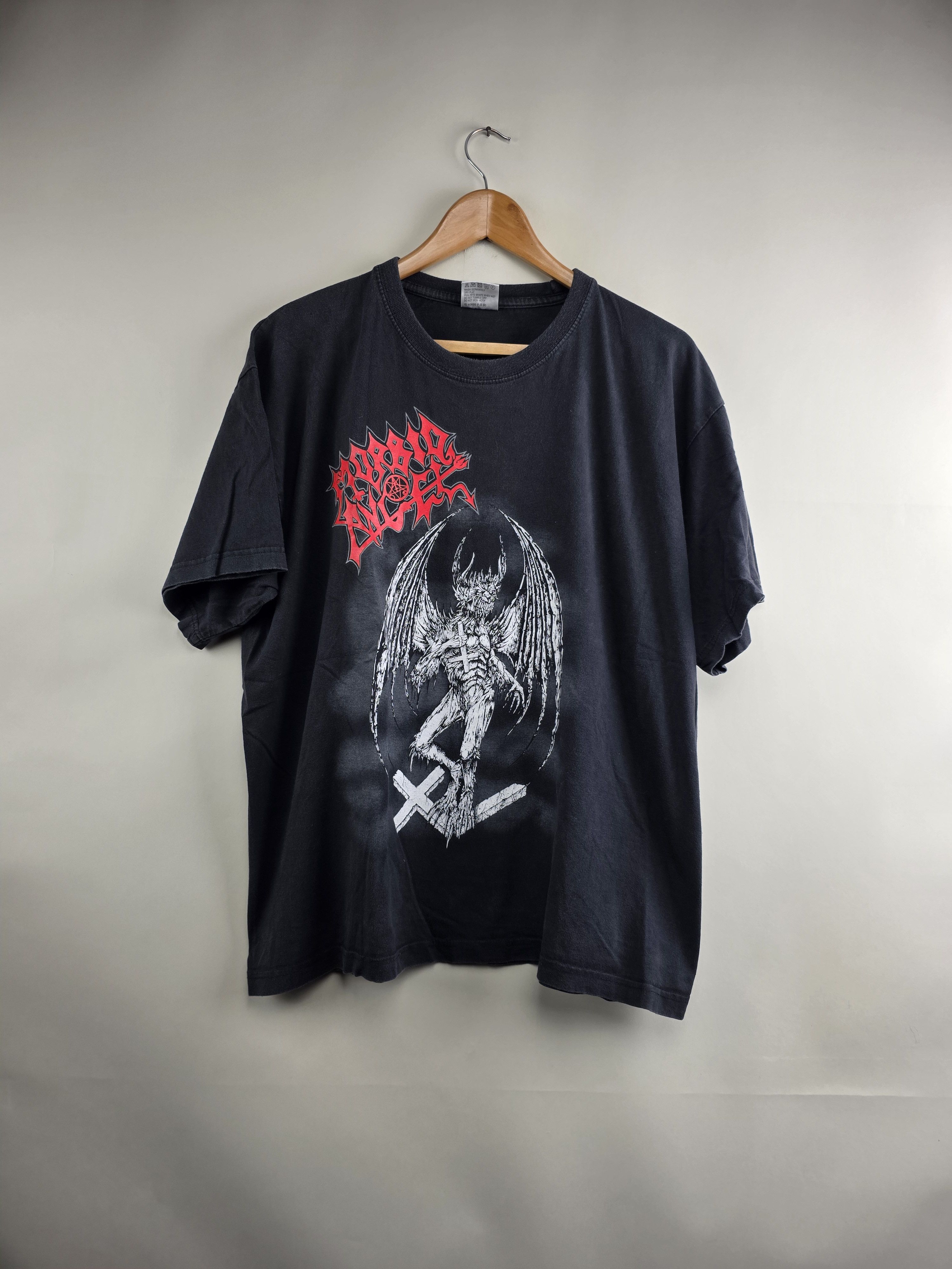Band Tees × Vintage 90s Morbid Angel Your god is dead XL 23" 27.5" Size US XL / EU 56 / 4 - 1 Thumbnail
