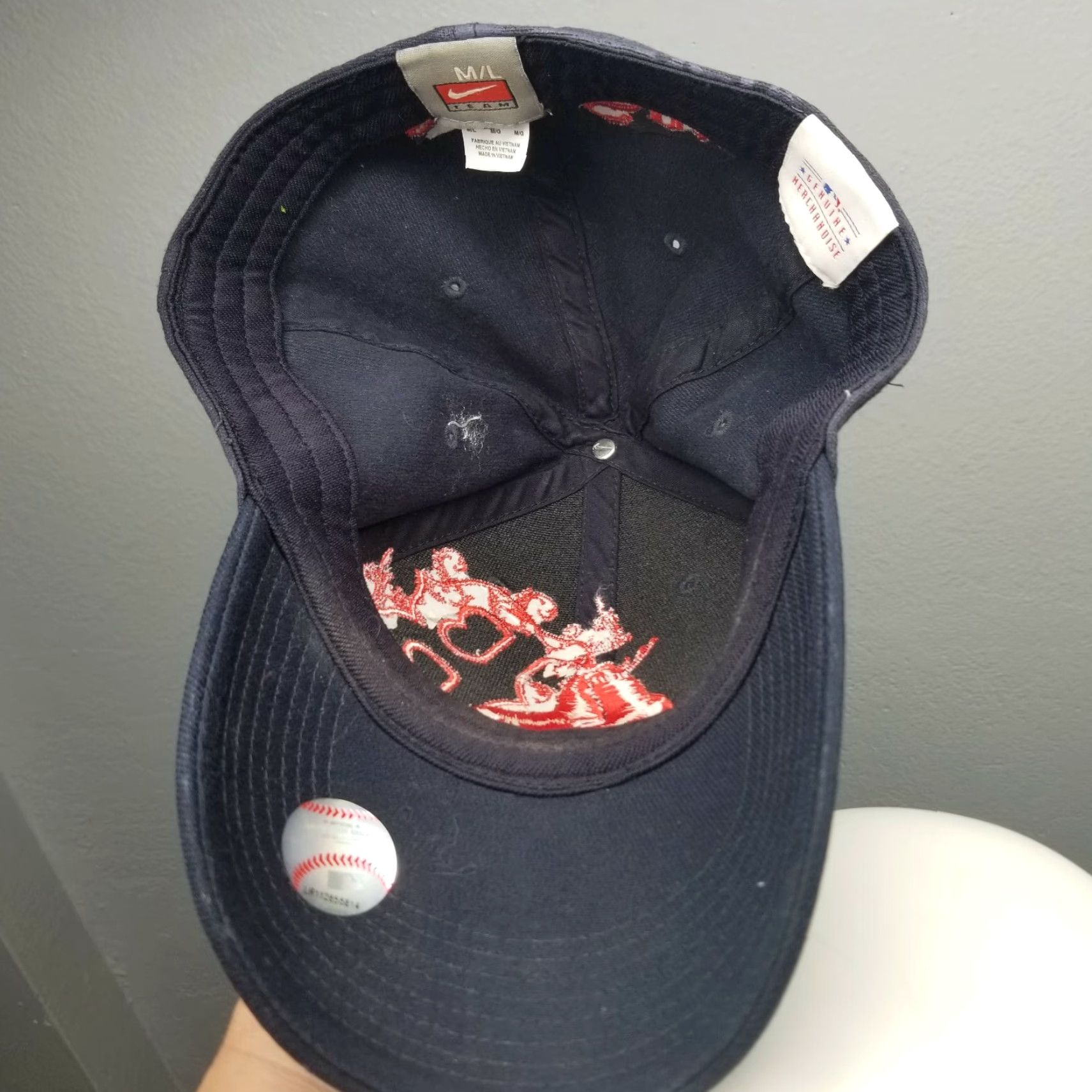 Nike Nike Boston Red Sox Hat Tribal True Dri-fit Genuine Merchandise Adjustable M L Blue Baseball Cap Mens Size ONE SIZE - 4 Thumbnail