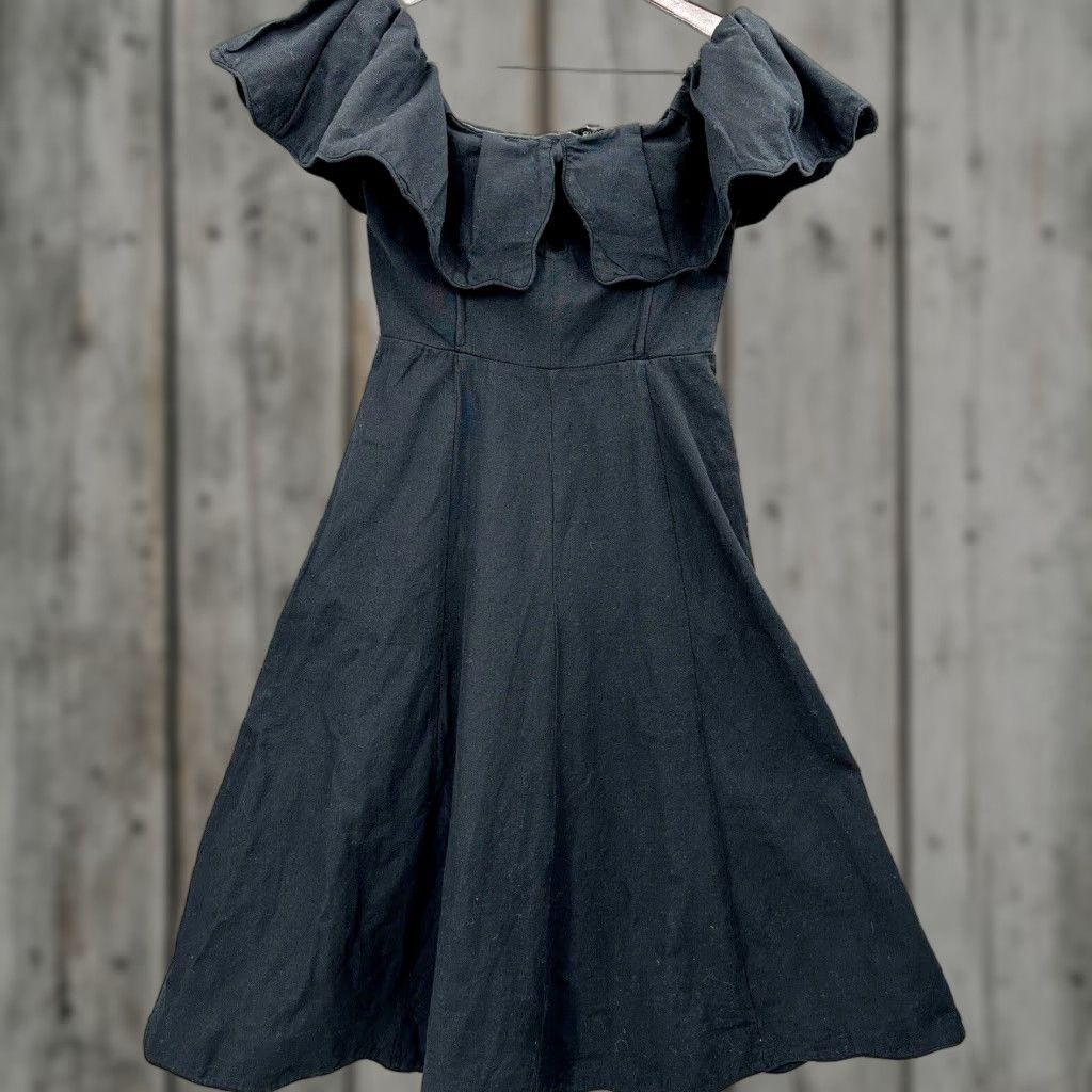 princess polly baby blue dress Black Linen Dresses | Black Linen Summer Dresses main image 0