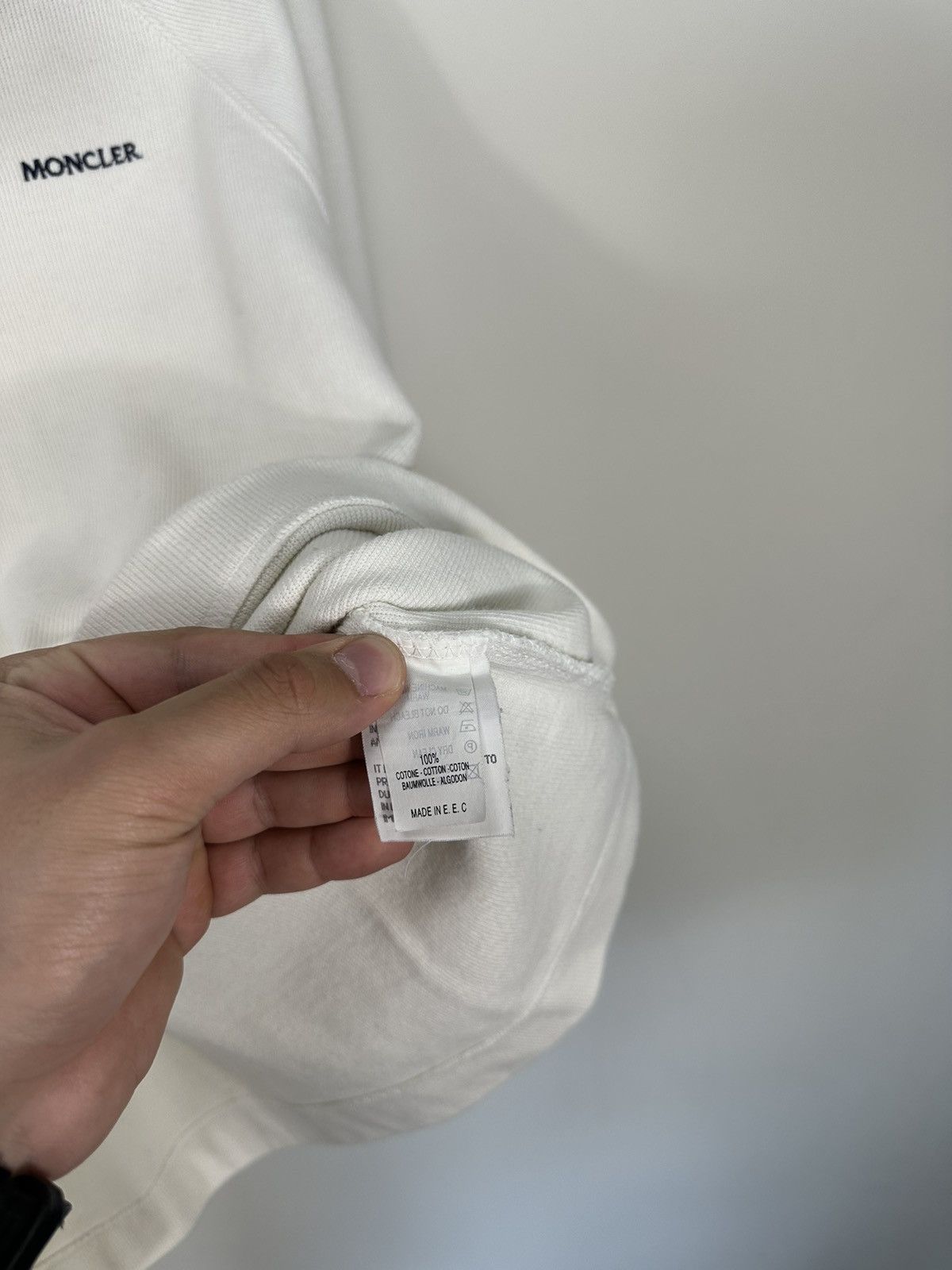 Moncler Vintage Moncler Grenoble White Luxury 1/4 Zip Sweater Size US S / EU 44-46 / 1 - 9 Thumbnail