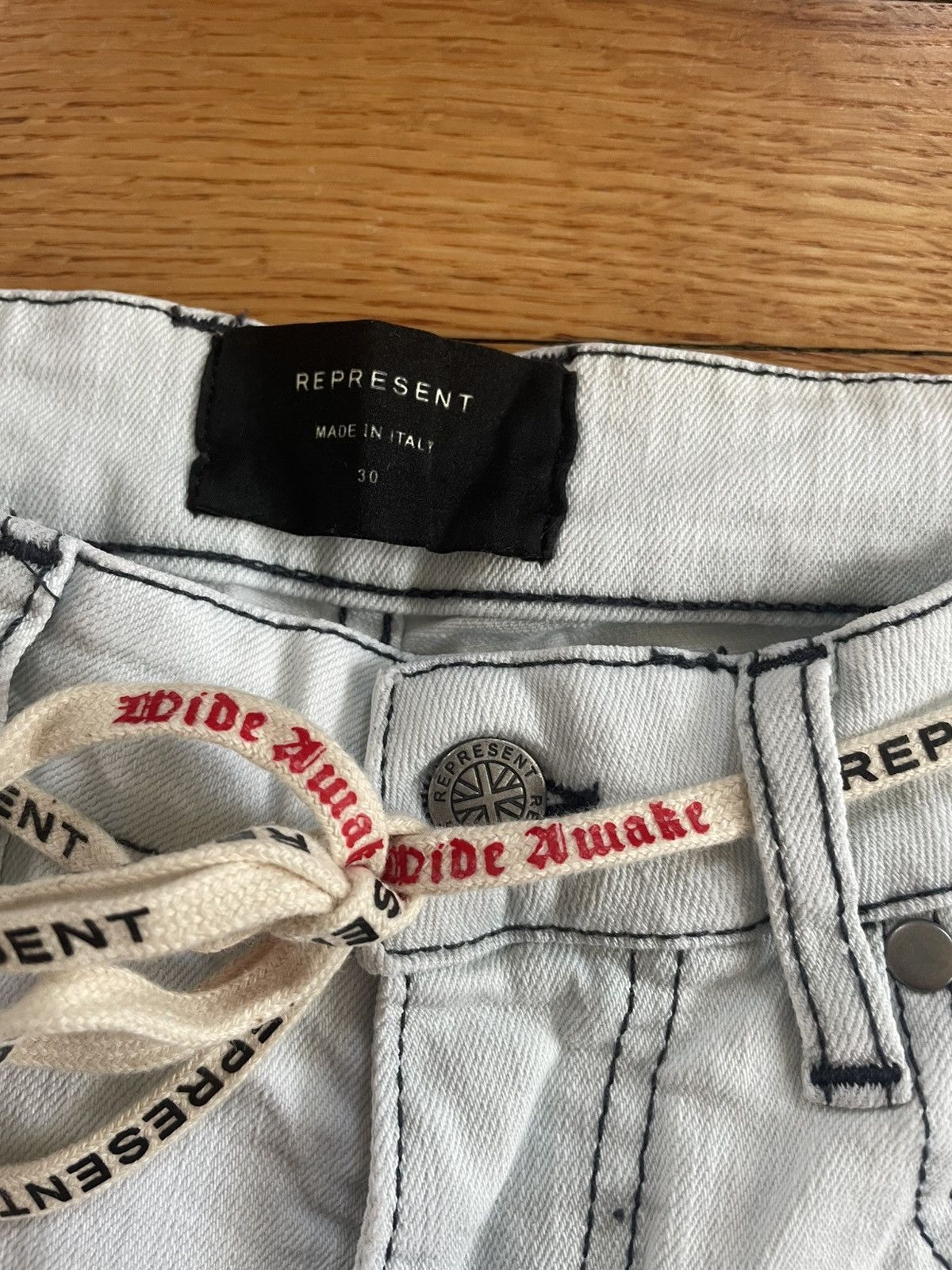 Represent Clo. Repaired Denim - Ice Size US 30 / EU 46 - 3 Thumbnail