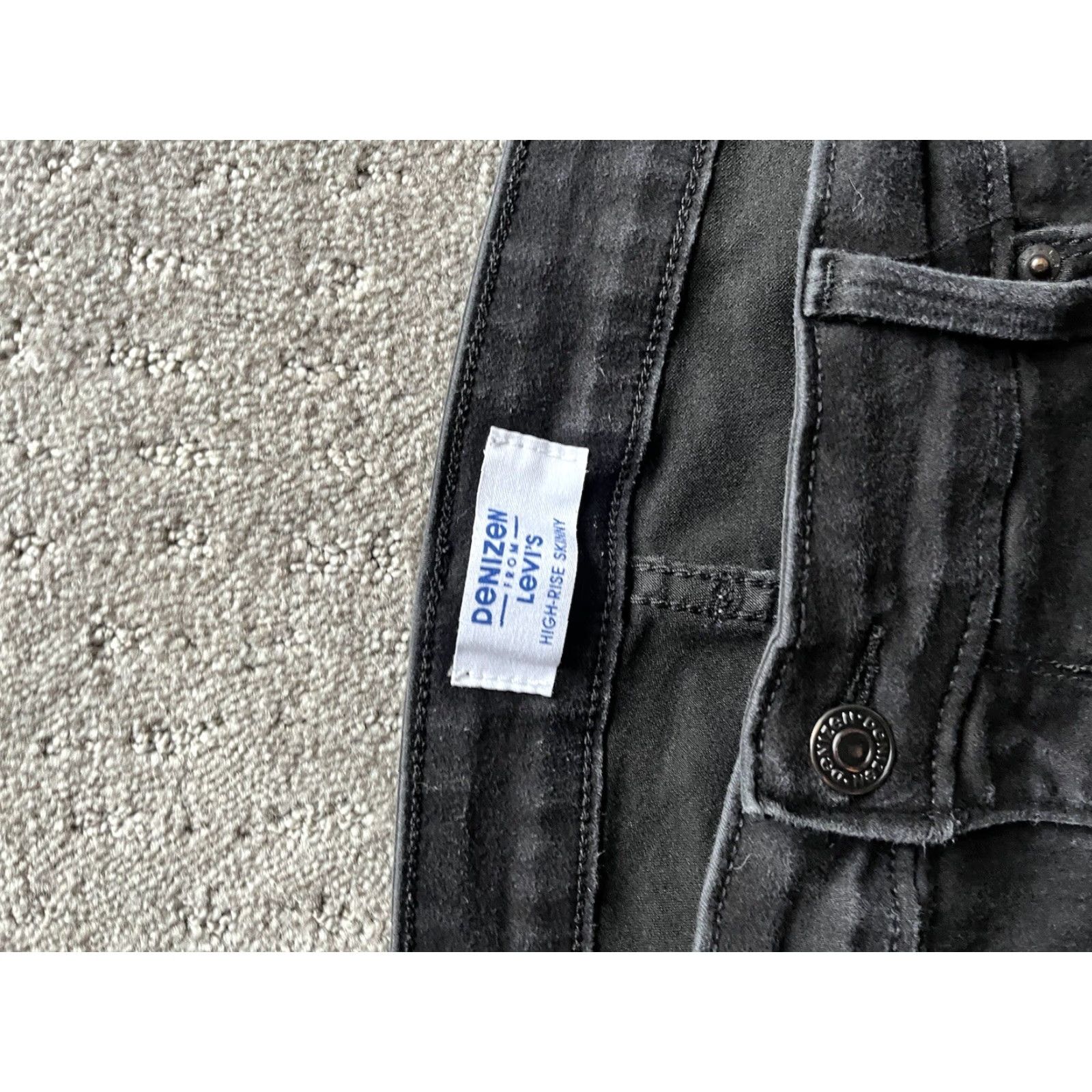 Denizen VINTAGE Denizen From Levi's High Rise Skinny Black Jeans 18M 34" x 30" Denim Woman Jeans Skinny Black Denizen From Levi's 34 in 27 in Modern Size 40" / US 18 - 6 Thumbnail