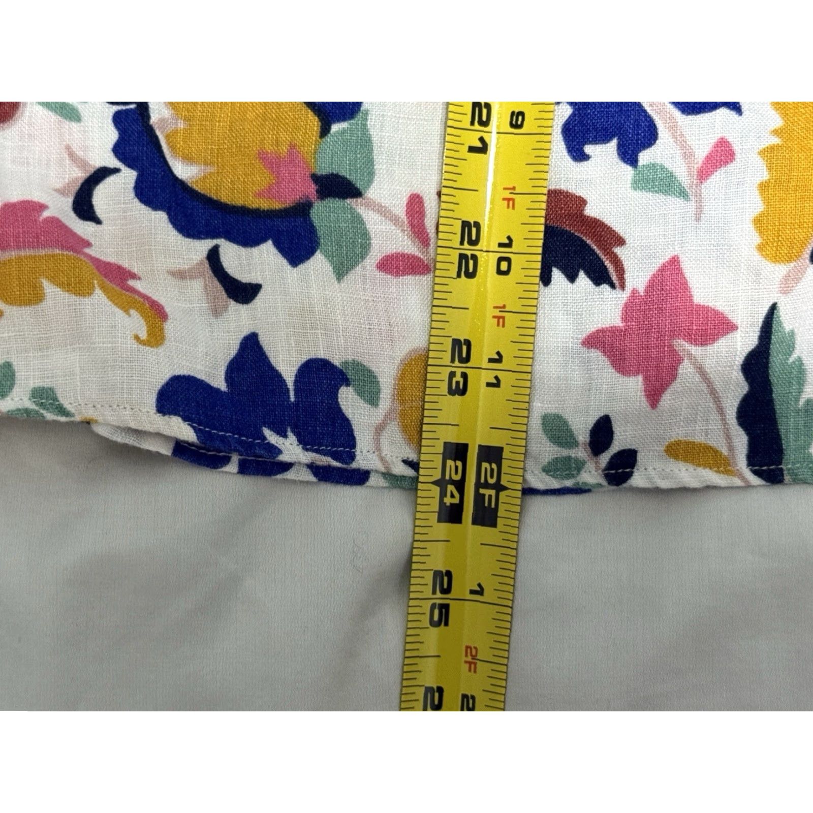 Boden VINTAGE Boden Women Blouse Size 10 Linen Floral V-Neck Short Sleeve Casual Spring Summer Fall Size L / US 10 / IT 46 - 4 Thumbnail