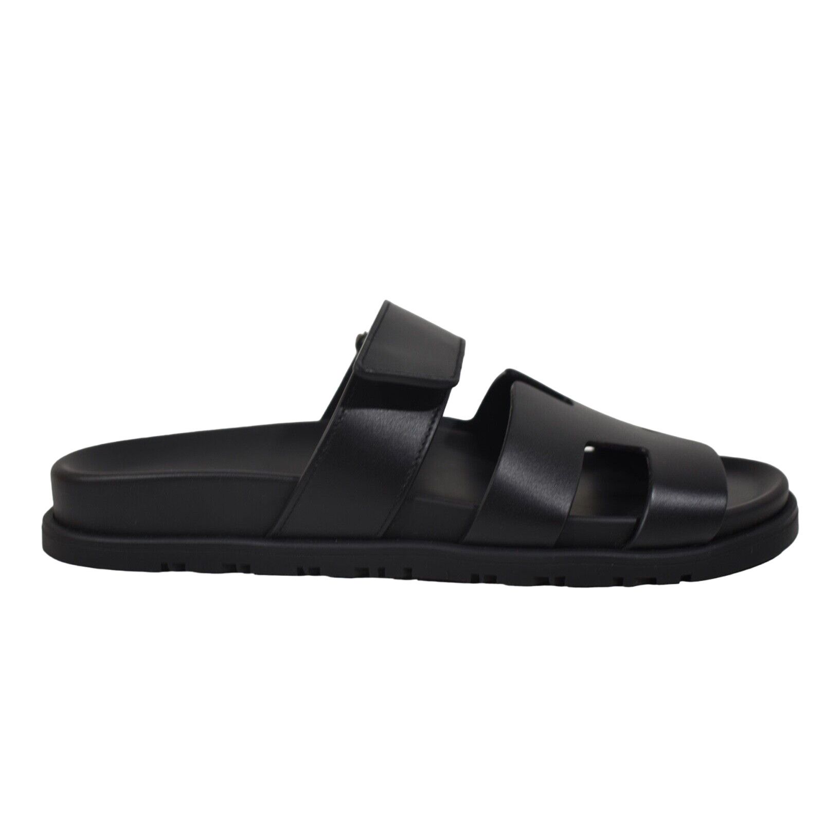 Hermes Hermes Chypre Sandal Black Calfskin Leather H Logo Strap Size US 12 / IT 42 - 2 Thumbnail