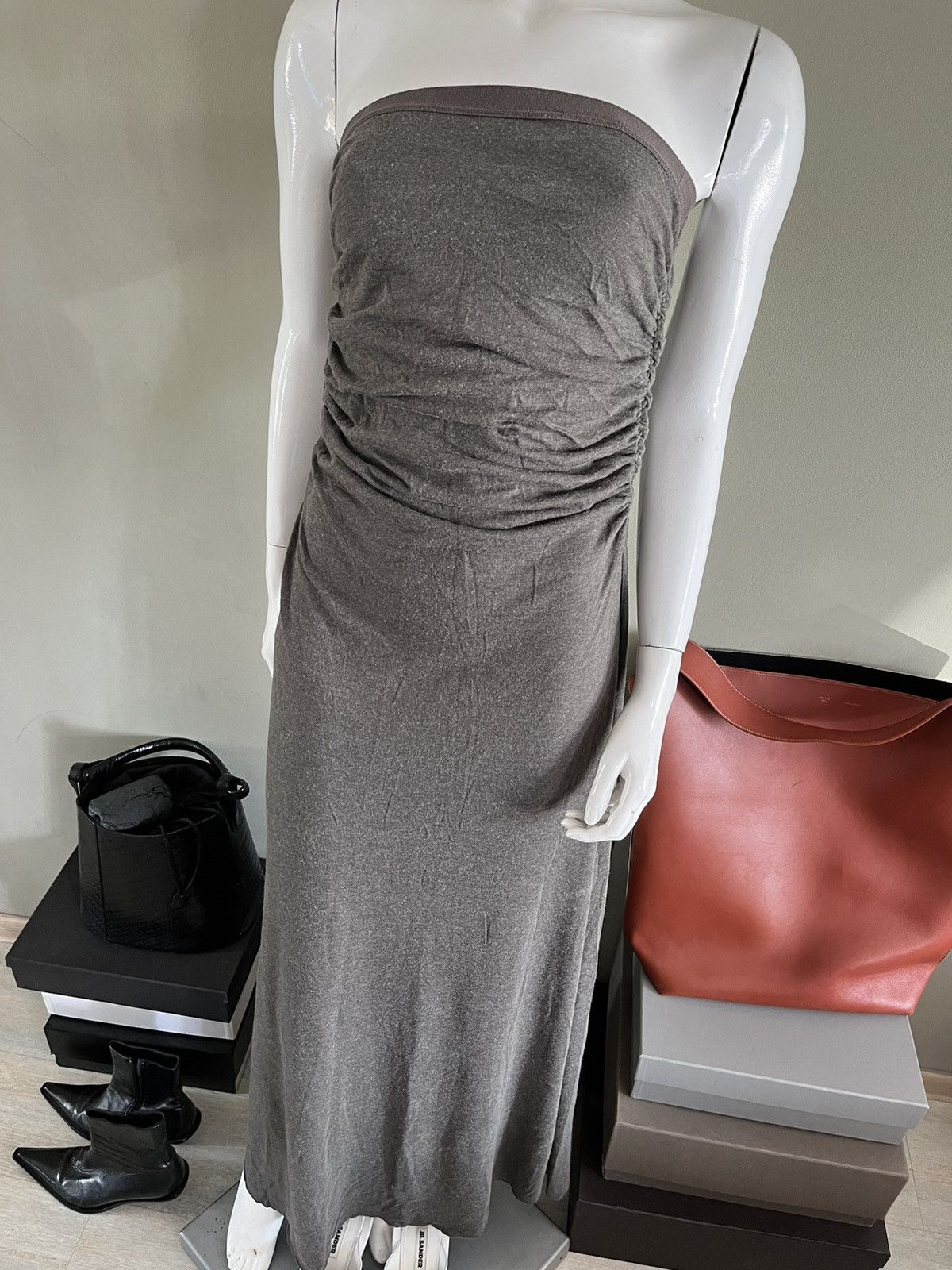 Rick Owens Rick Owens Ruched Jersey Maxi Dress or Skirt Size S / US 4 / IT 40 - 9 Thumbnail