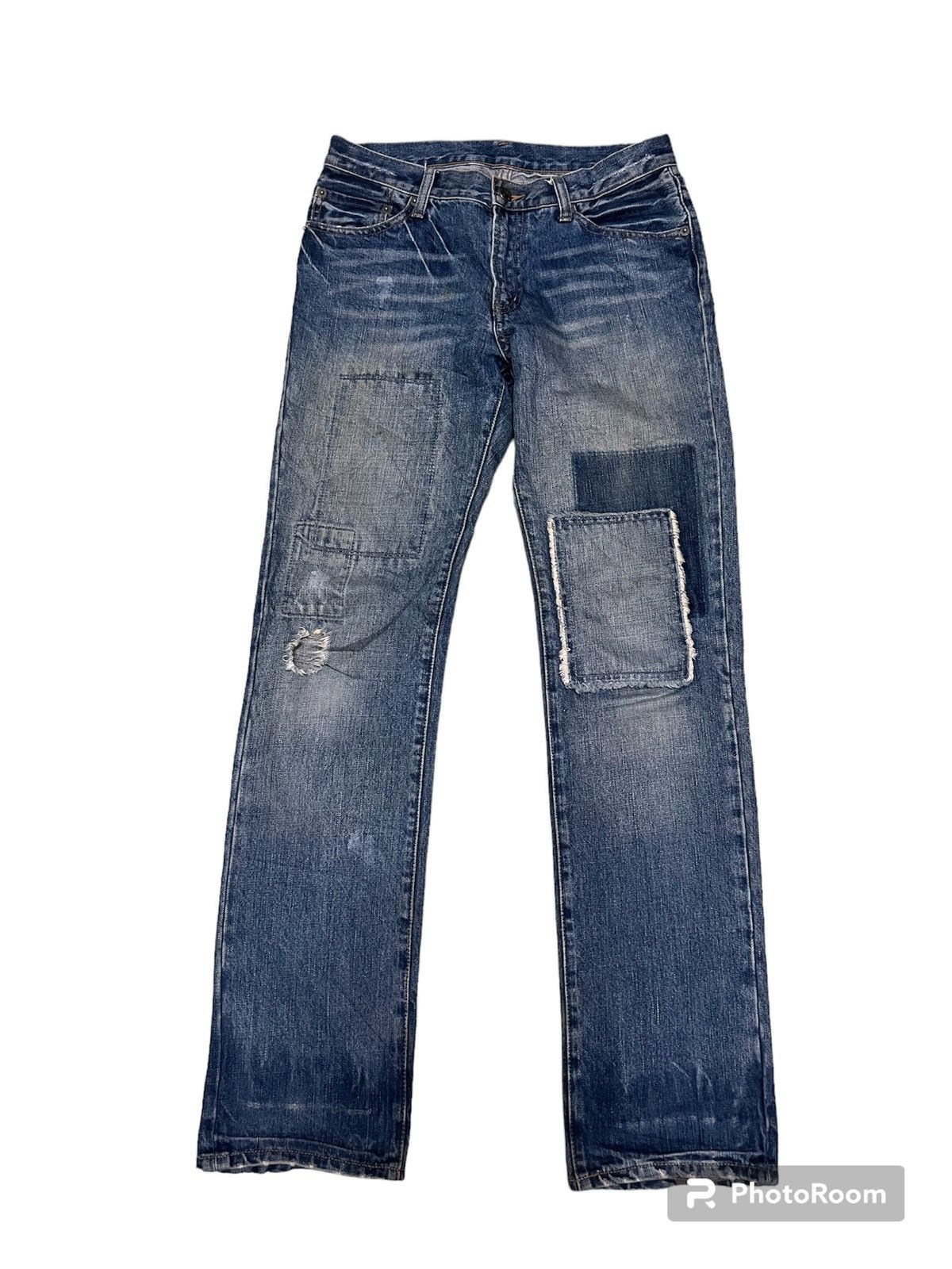 ?PPFM PATCHWORK DISTRESS DENIM KAPITAL STYLE JEANS - www.ice4pros 