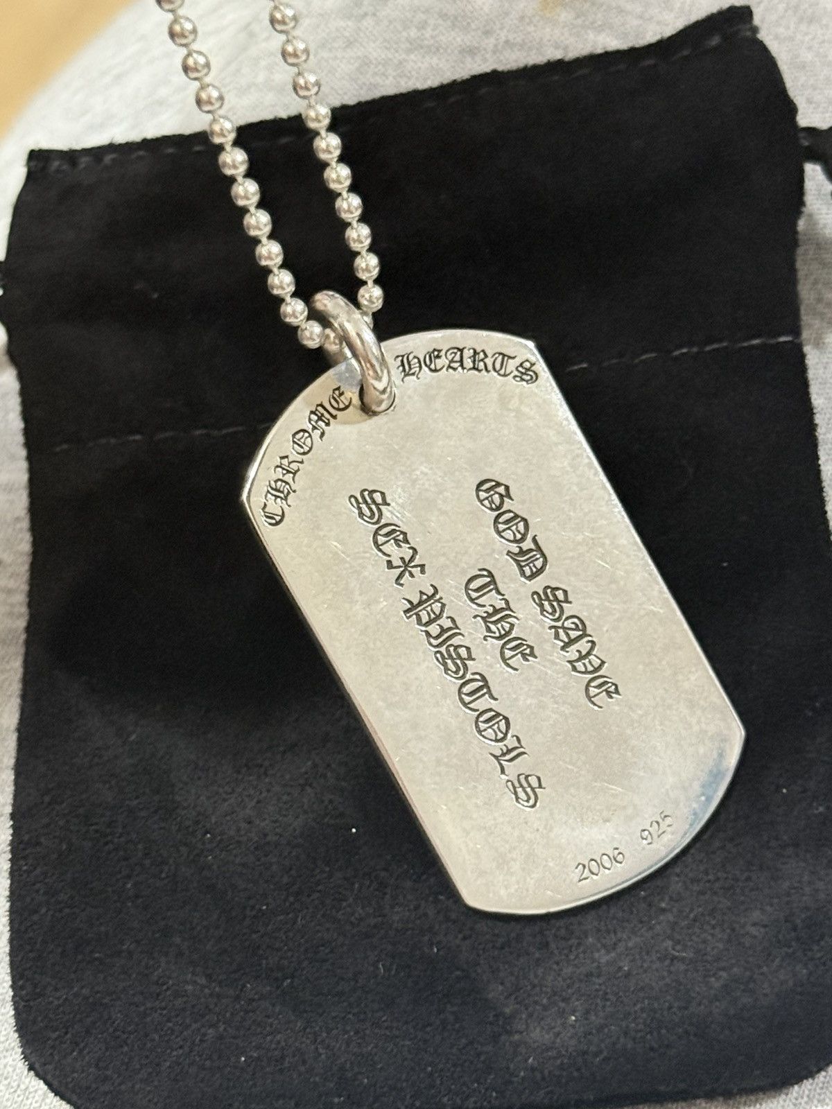 Chrome Hearts Chrome hearts god save the sex pistols dog tag with ball cha Size ONE SIZE - 14 Thumbnail