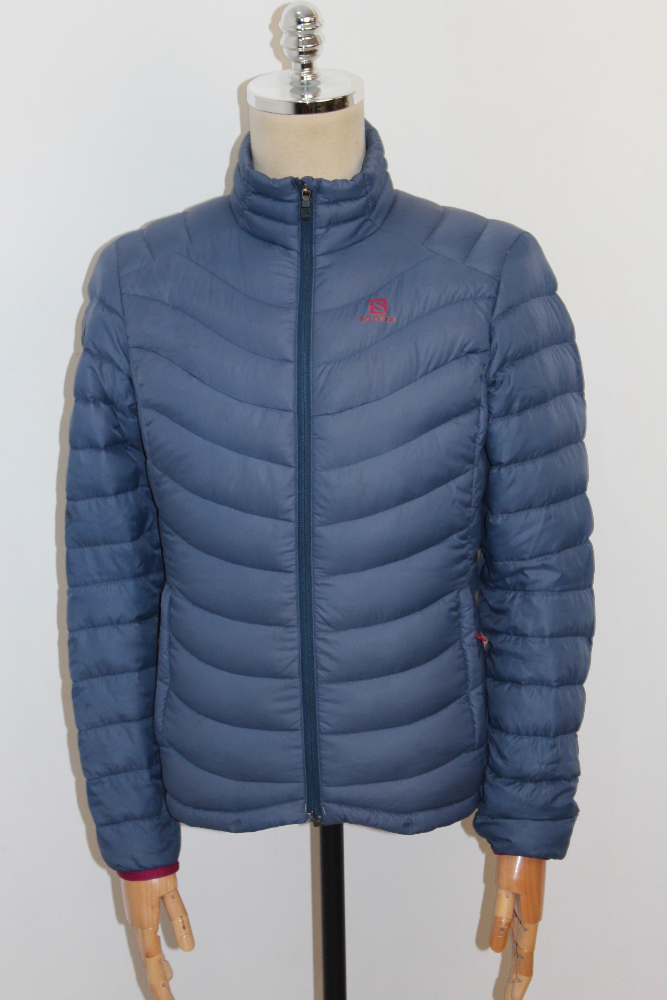 Other Salomon Blue Down Hooded Jacket Size US L / EU 52-54 / 3 - 2 Thumbnail