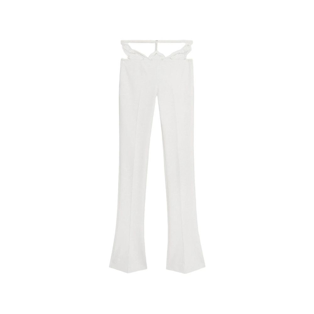 Blumarine Blumarine WHITE Trousers - Straight Trousers Size 28" / US 6 / IT 42 - 1 Thumbnail
