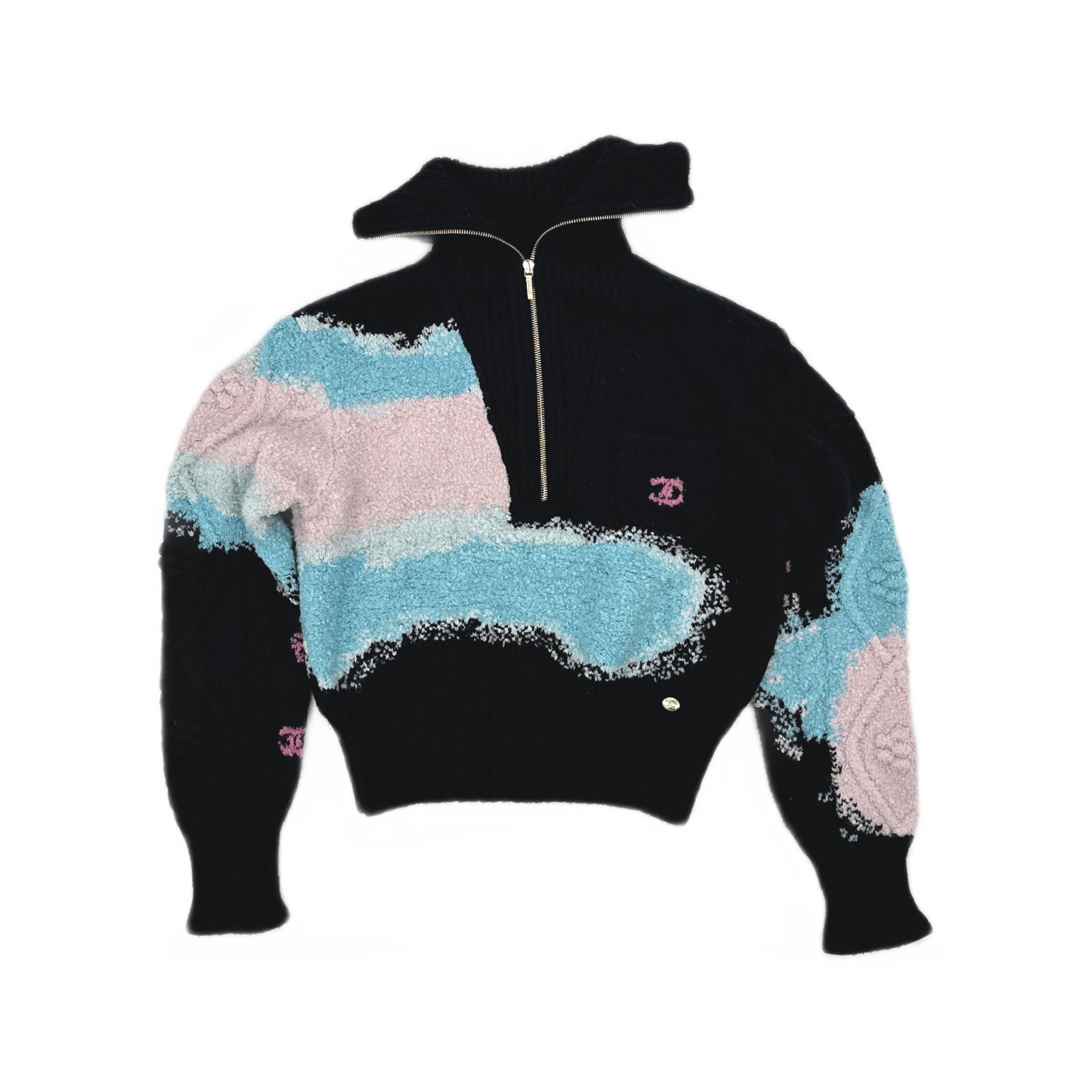 Chanel Chanel Graphic Zip-Up Sweater Size 38 Size S / US 4 / IT 40 - 1 Thumbnail