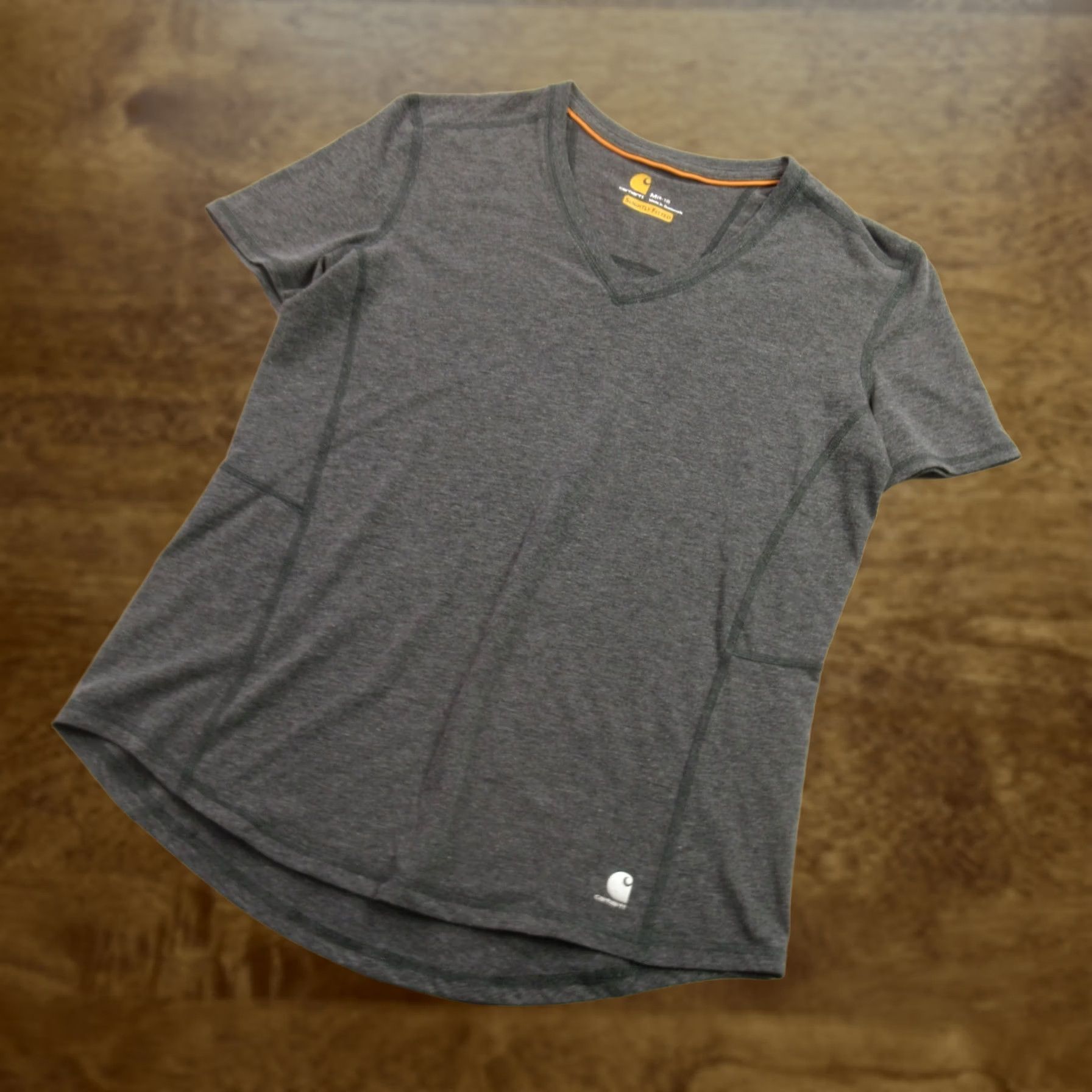 Carhartt Carhartt Womens Medium Shirt Short Sleeve V Neck Pullover Gray Lightweight Size M / US 6-8 / IT 42-44 - 1 Thumbnail