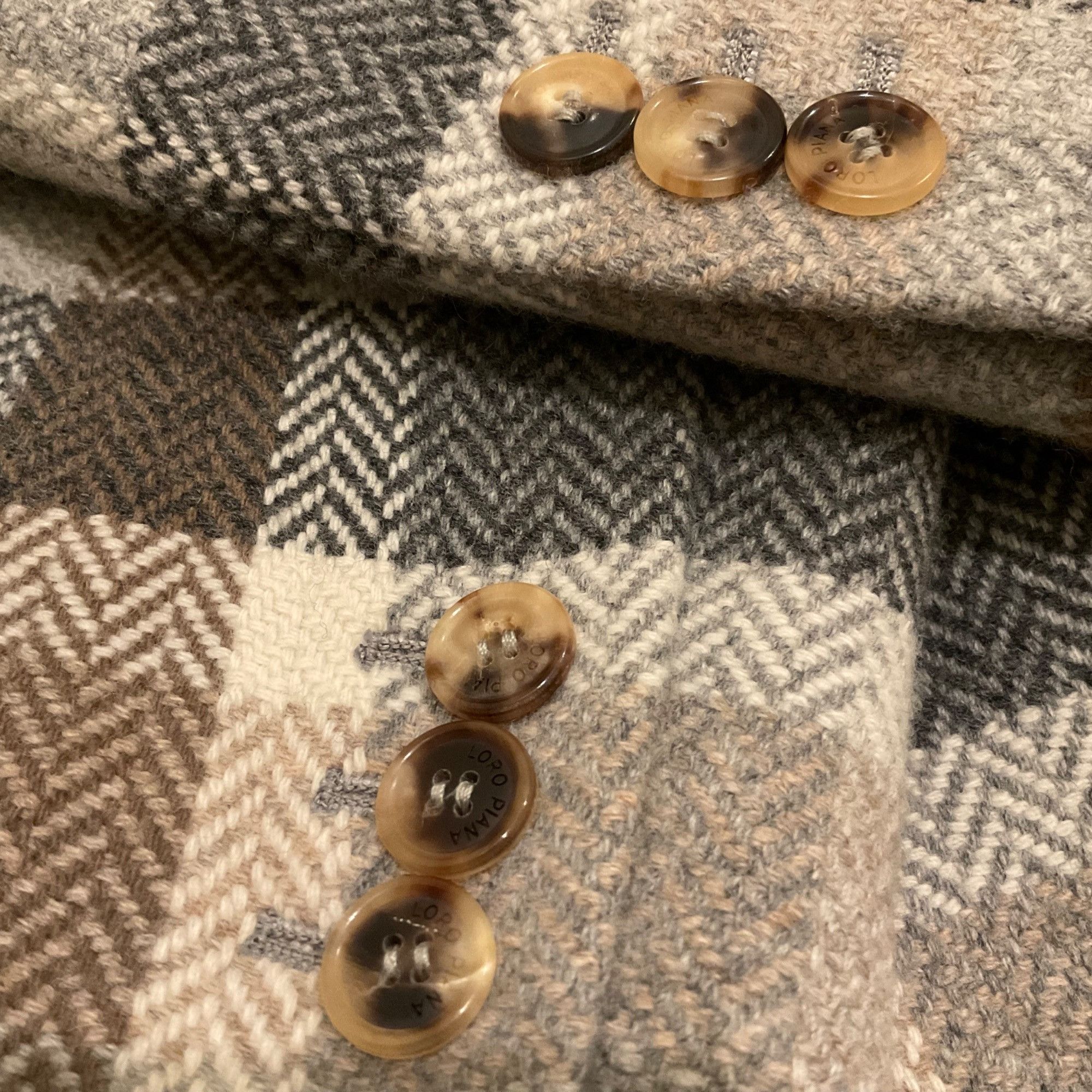 Loro Piana Loro Piana herringbone wool brown grey plaid check women lon Size XS / US 0-2 / IT 36-38 - 10 Thumbnail