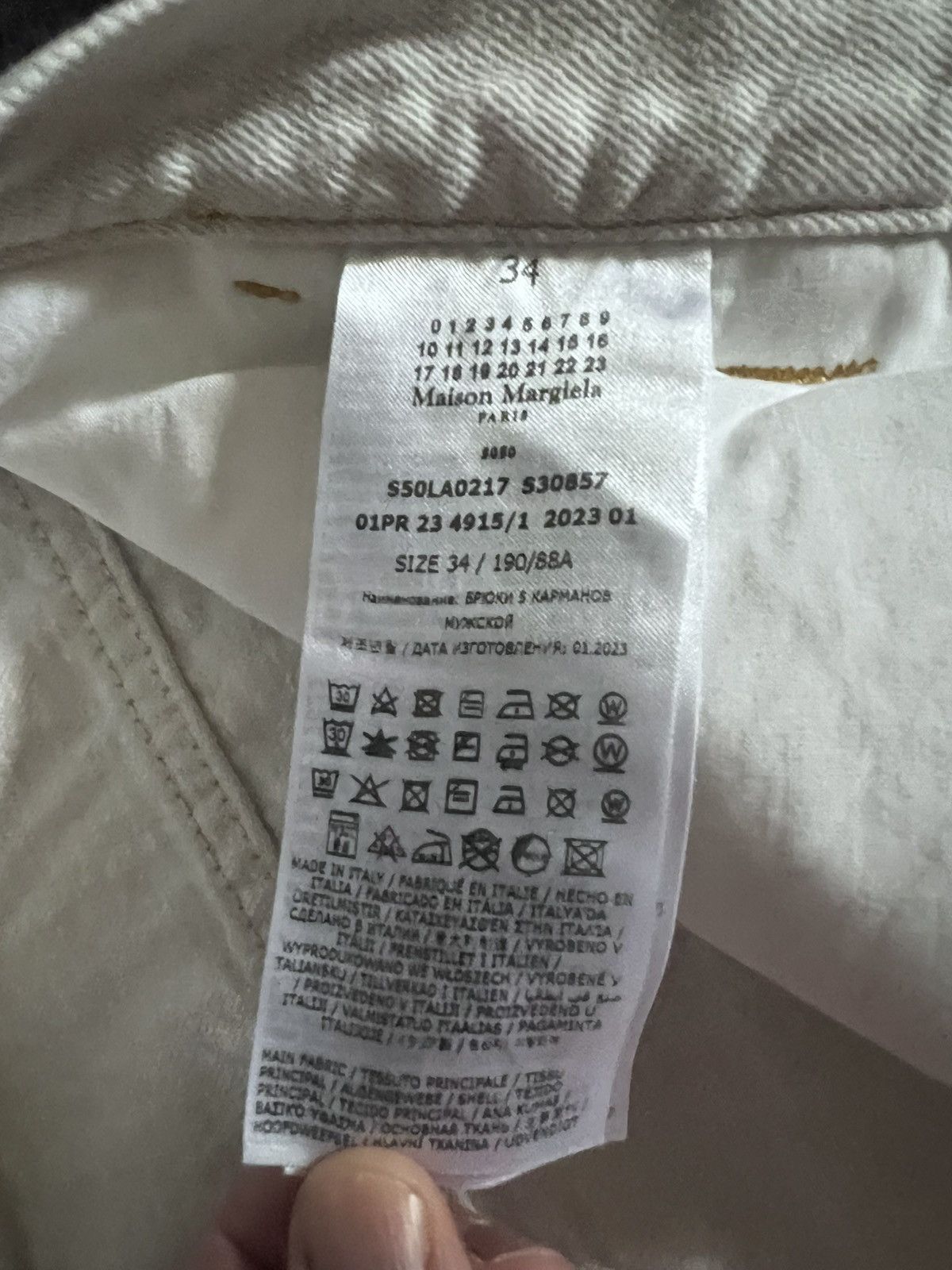 Maison Margiela $1.9k FW23 baggy cargo jeans w/ hand-painted details, 34, IT Size US 34 / EU 50 - 17 Thumbnail