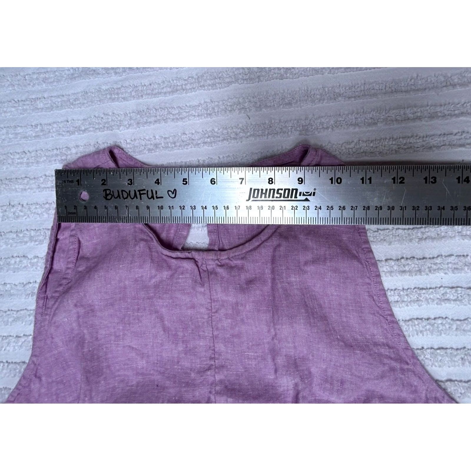 Charter Club Charter Club Women Shift Dress Sleeveless Linen Round Neck PXL Light Purple Size XL / US 12-14 / IT 48-50 - 6 Thumbnail