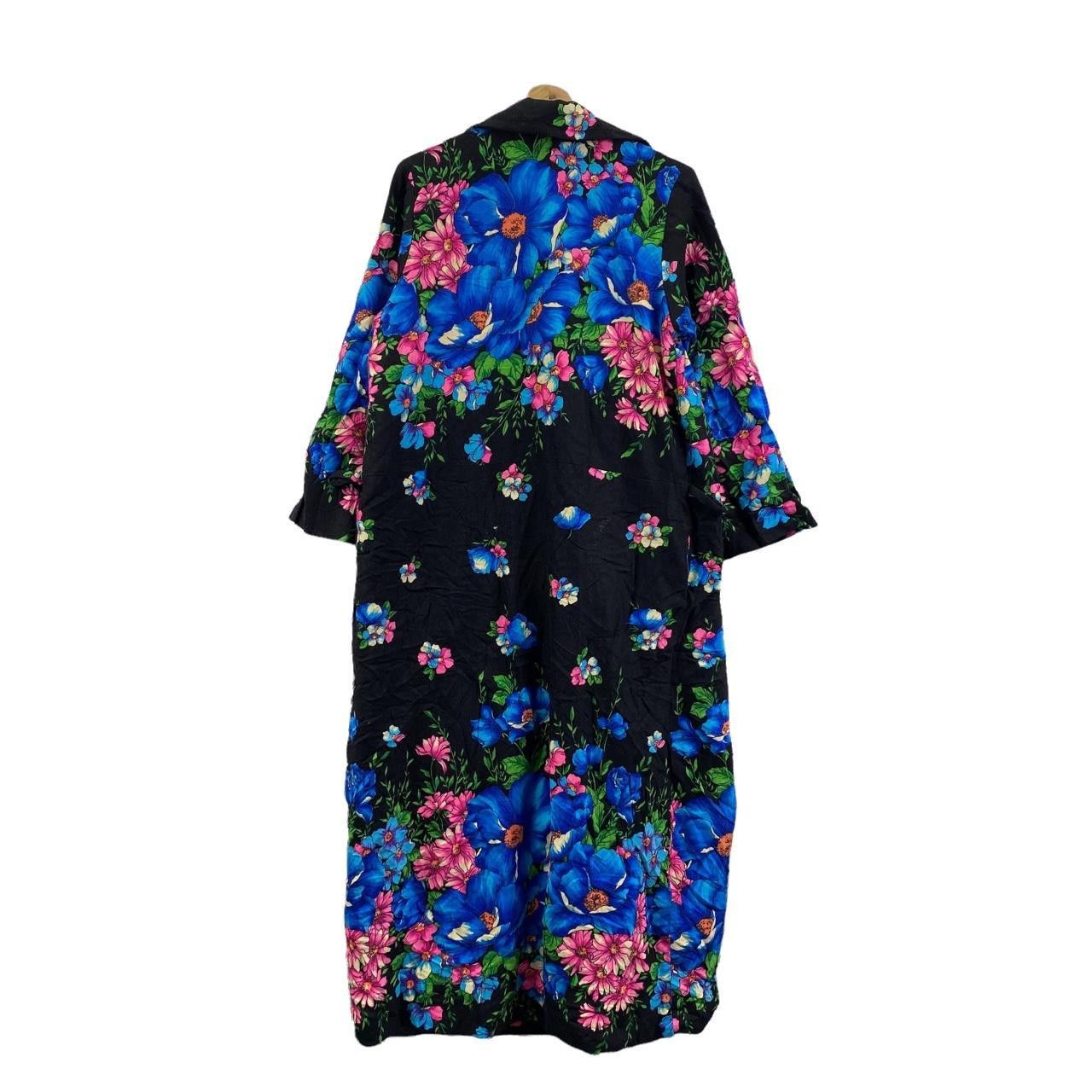Vintage Vtg 80’ JAPAN FLORAL FLOWER All Over Print Painting Size L / US 10 / IT 46 - 2 Thumbnail