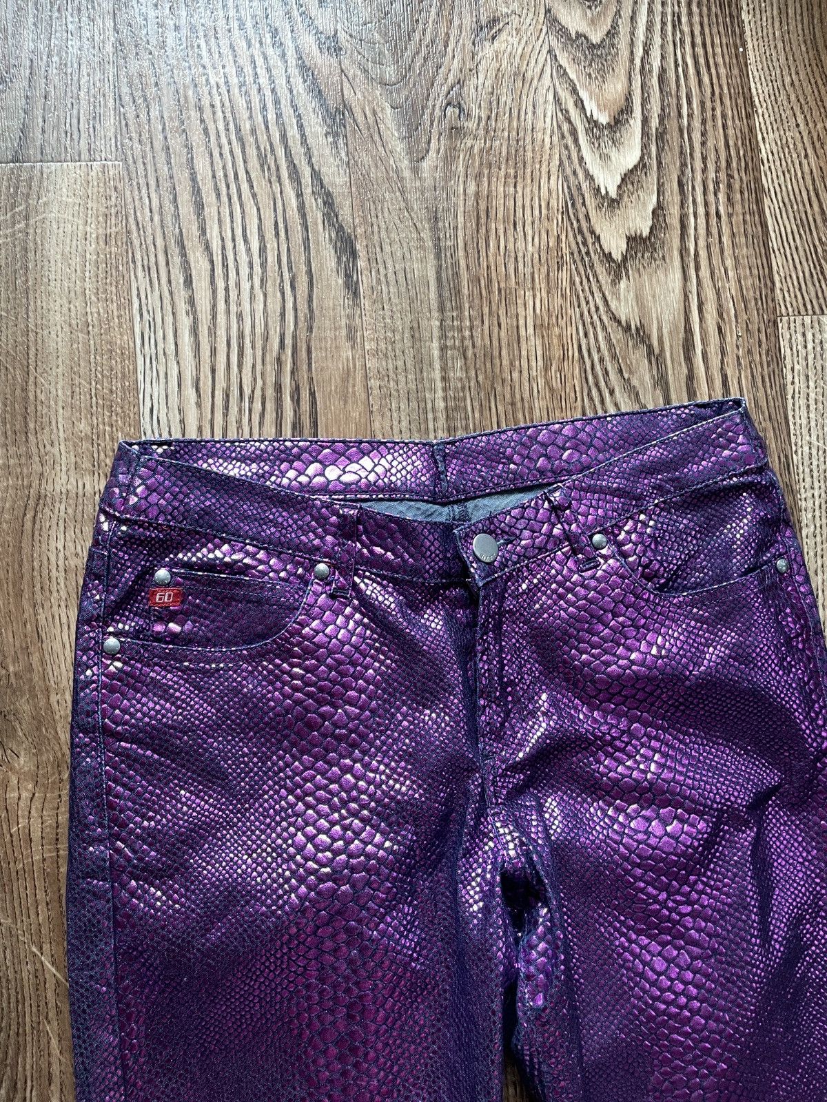 If Six Was Nine 2000s Miss Sixty scales purple jeans pants Size 30" / US 8 / IT 44 - 6 Thumbnail