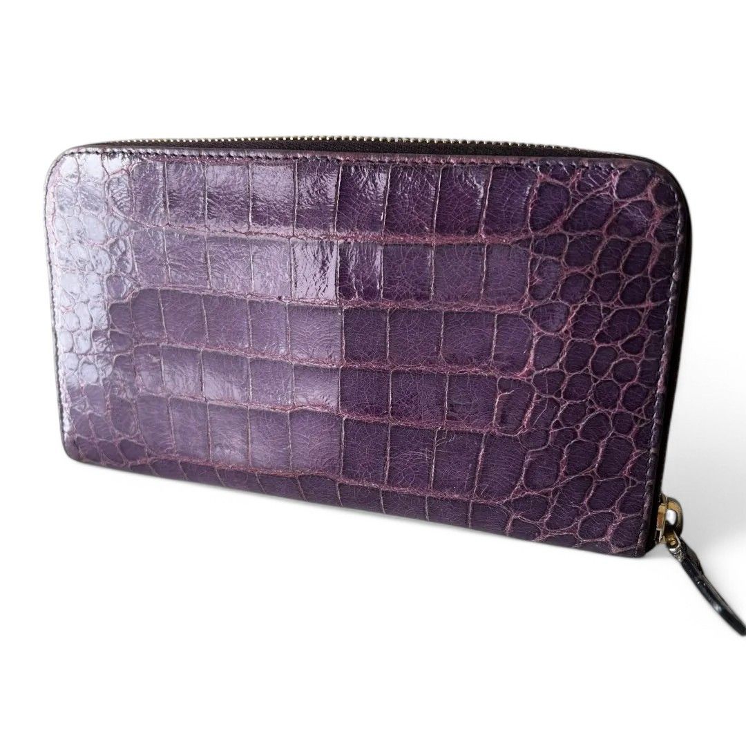 Miu Miu Miu Miu - Crocodile Vintage Purse Wallet Purple Size ONE SIZE - 3 Thumbnail