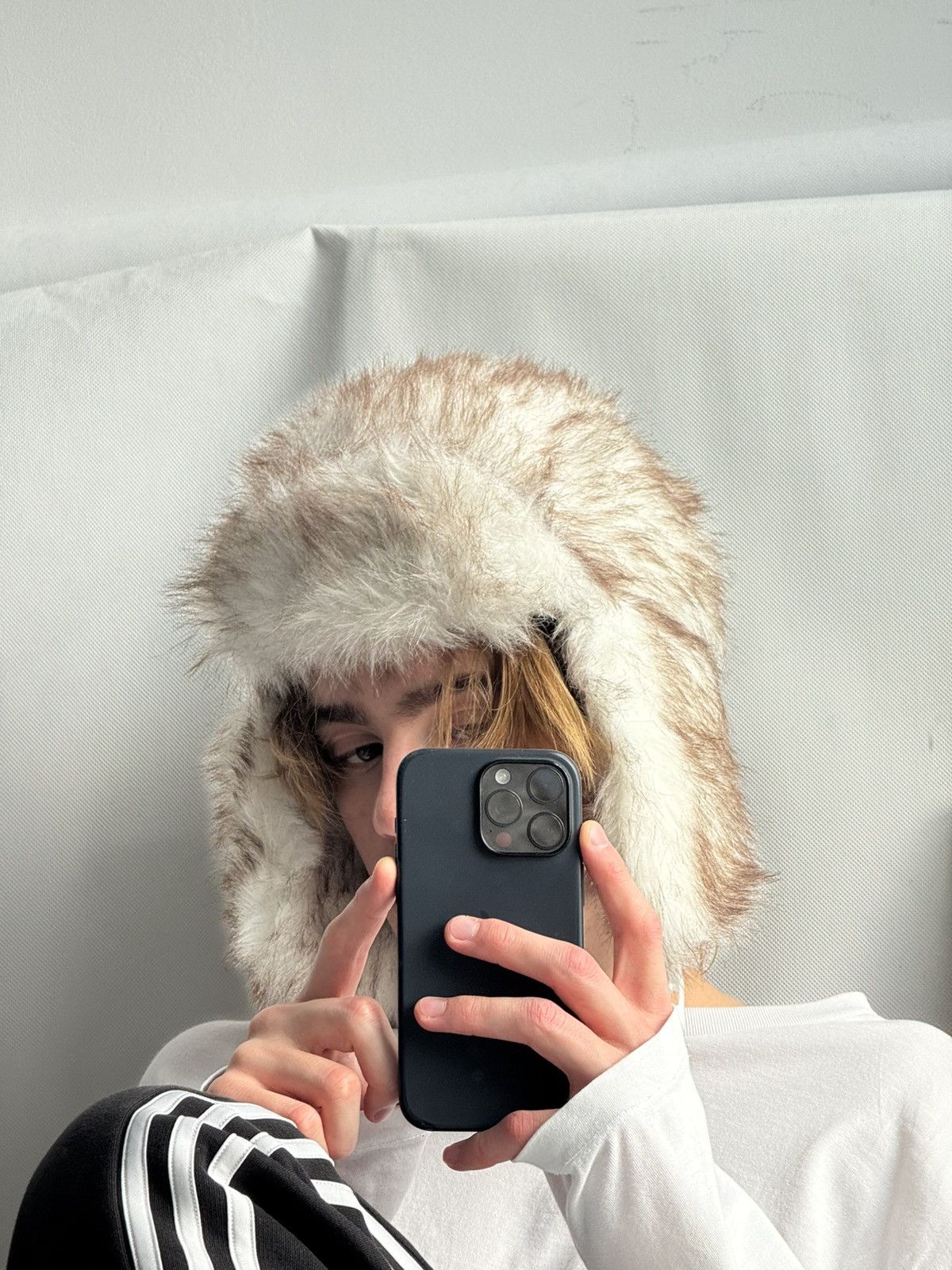 Japanese Brand Vintage fuzzy mohair japanese ushanka hat avant garde Size ONE SIZE - 1 Thumbnail