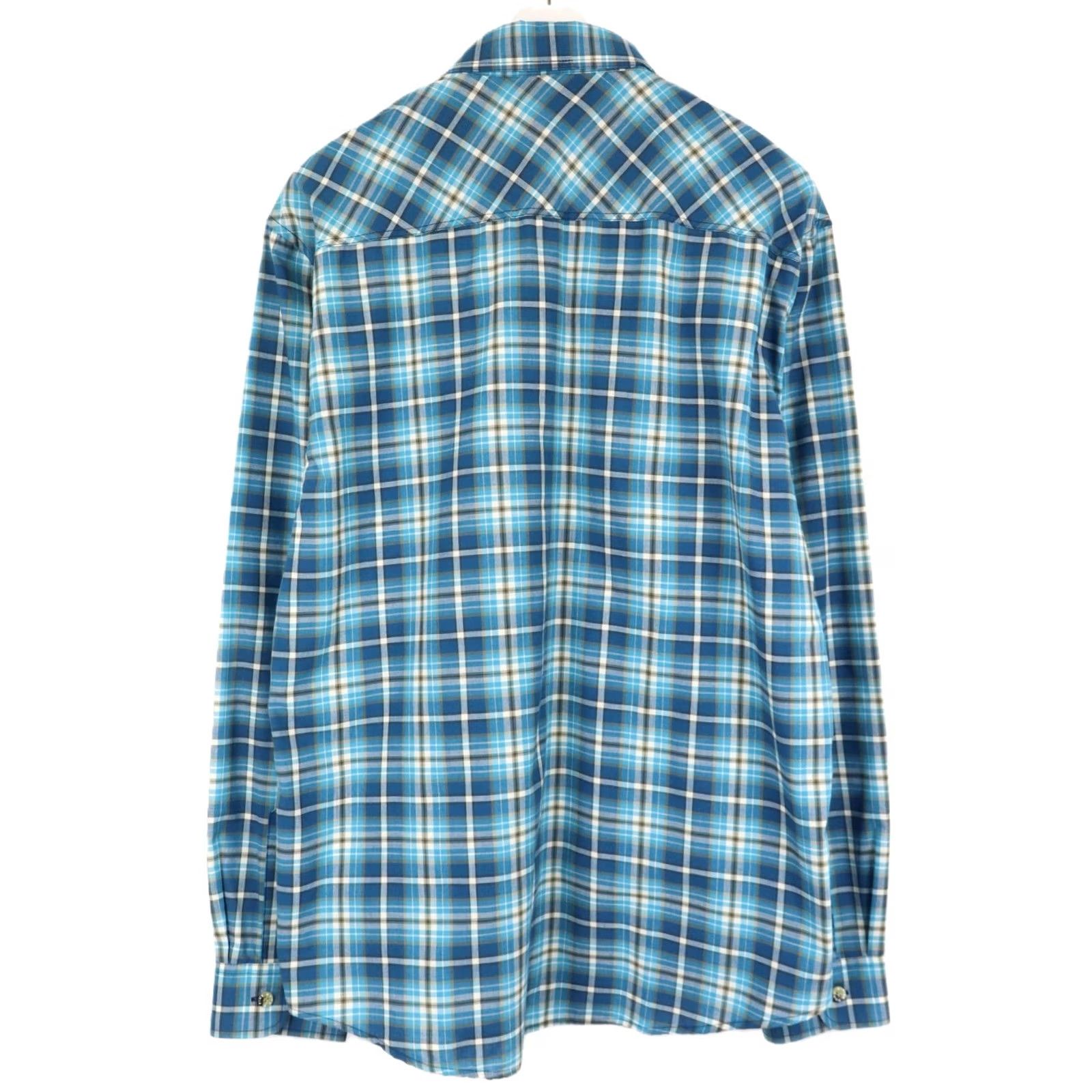 Vintage PINEWOOD Shirt Men's XL Blue Plaid Button-Down Outdoor Patched Pocket Size US XL / EU 56 / 4 - 3 Thumbnail