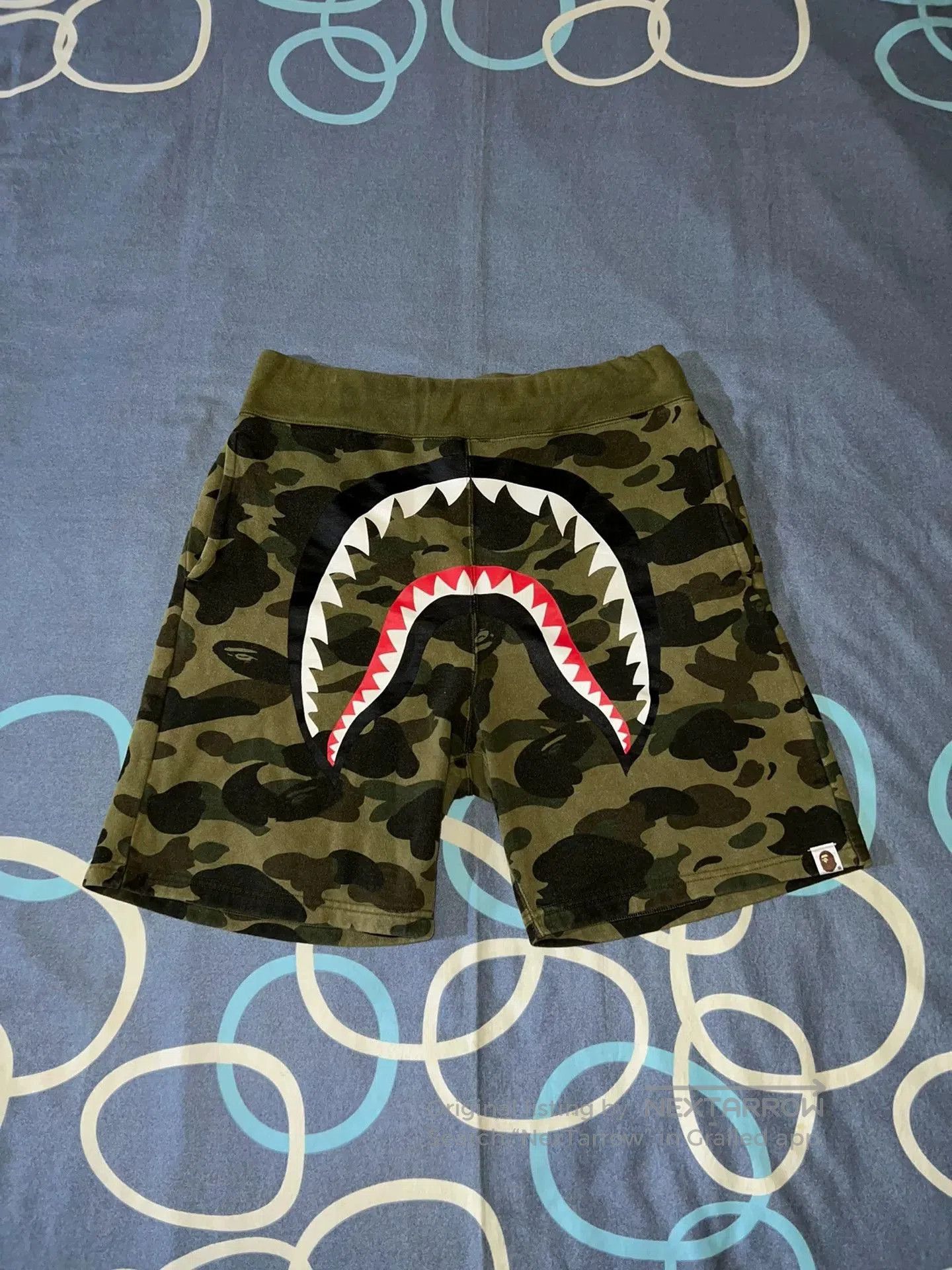 Bape Bape Camo Shark Mouth Cargo Shorts. Size US 30 / EU 46 - 1 Thumbnail
