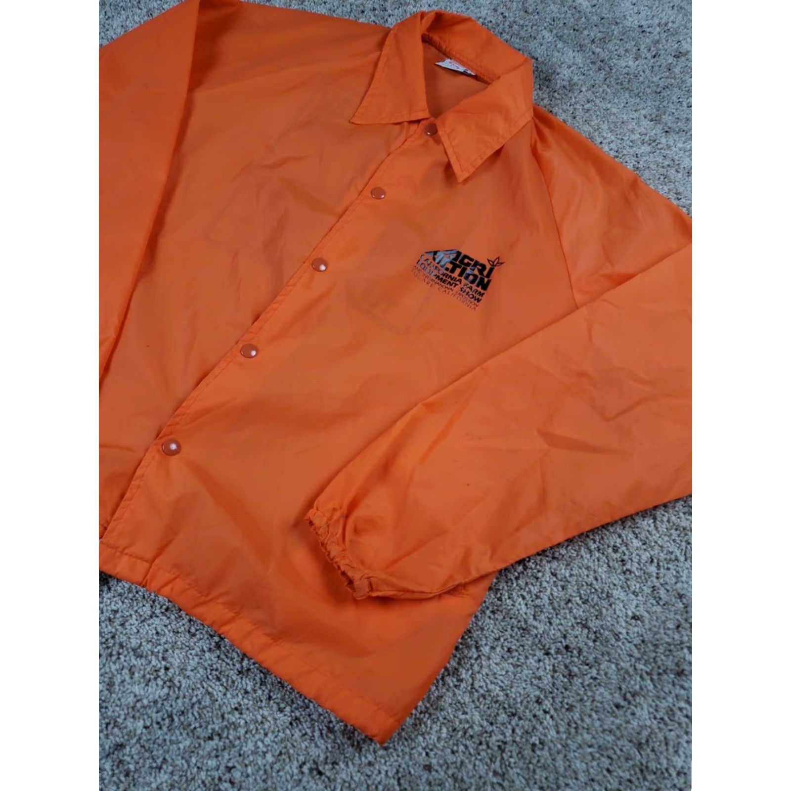 TaylorMade VINTAGE Taylor Made Windbreaker Jacket Mens L Orange 70s Tulare Ca Ag Show Nylon Sportswear/Beach Size US L / EU 52-54 / 3 - 2 Thumbnail