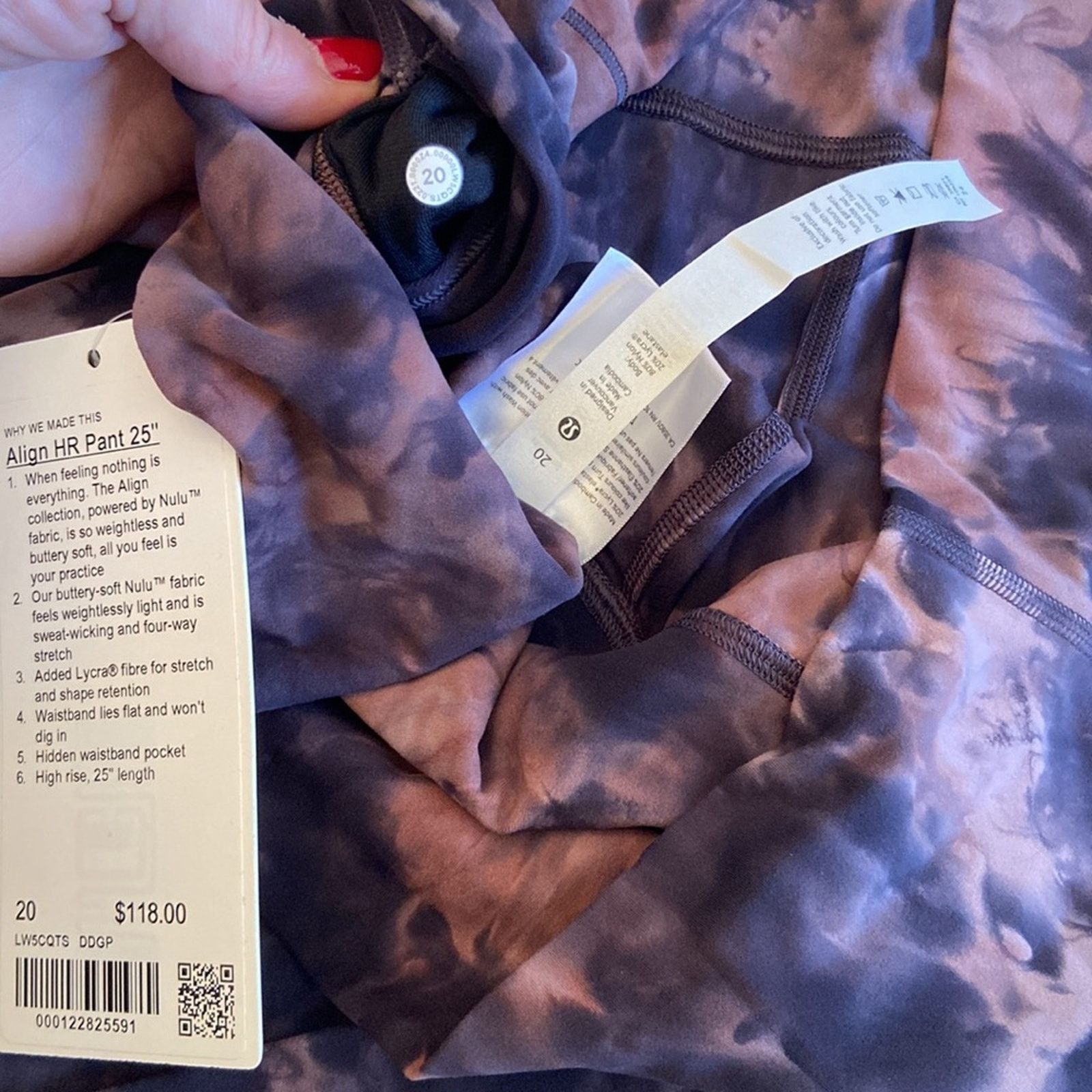 Lululemon NEW! Align High Rise Pant 25” 20 Diamond Dye Graphite Gray Size 42" / US 20 - 6 Thumbnail