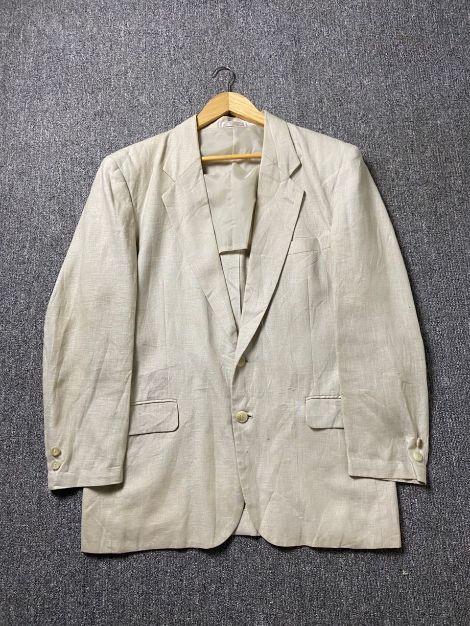 Gianni Valentino Italy Linen Single Breasted Blazer (182)