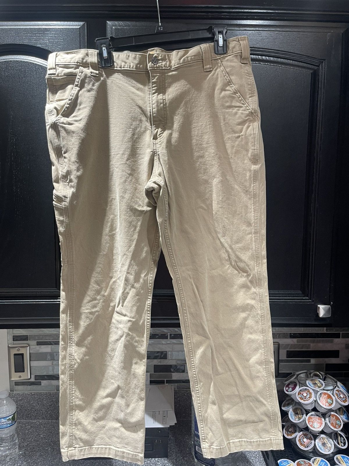 Carhartt Carhartt Pants Mens 38x30 Khaki Rugged Flex Canvas Work Pant Size US 38 / EU 54 - 1 Thumbnail
