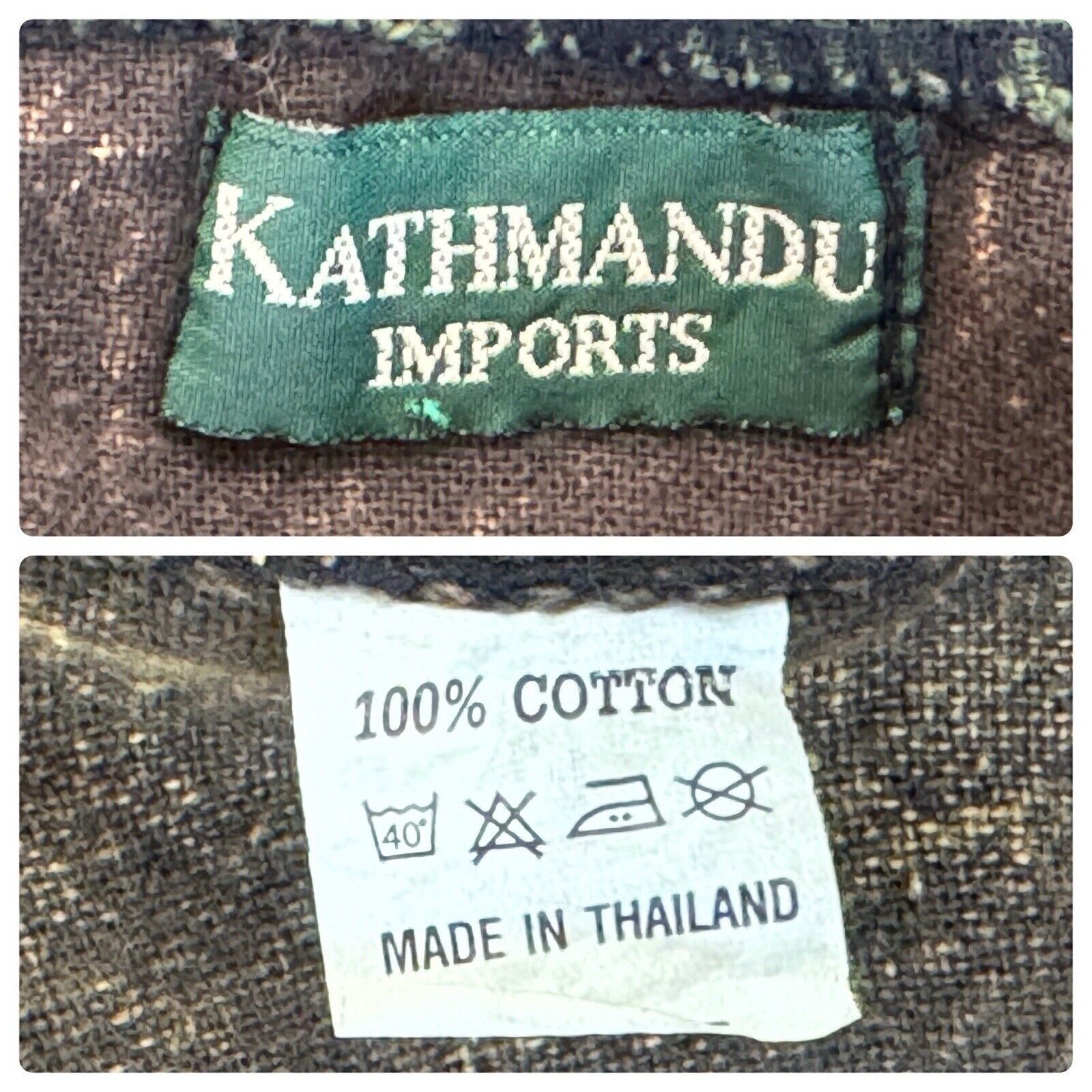 Kathmandu Vintage KATHMANDU IMPORTS Hooded Poncho 100% Cotton OS Size ONE SIZE - 13 Thumbnail