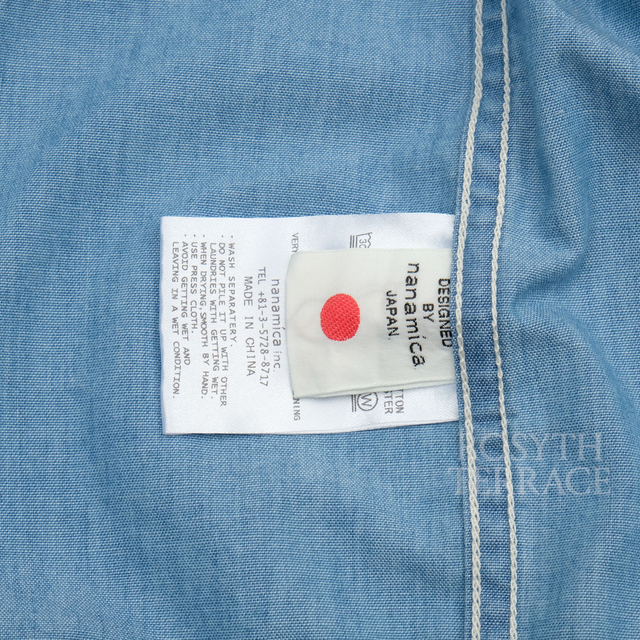 Nanamica 【nanamica / BAND COLLAR CHAMBRAY SHIRT / SIZE L】 Size US L / EU 52-54 / 3 - 5 Thumbnail