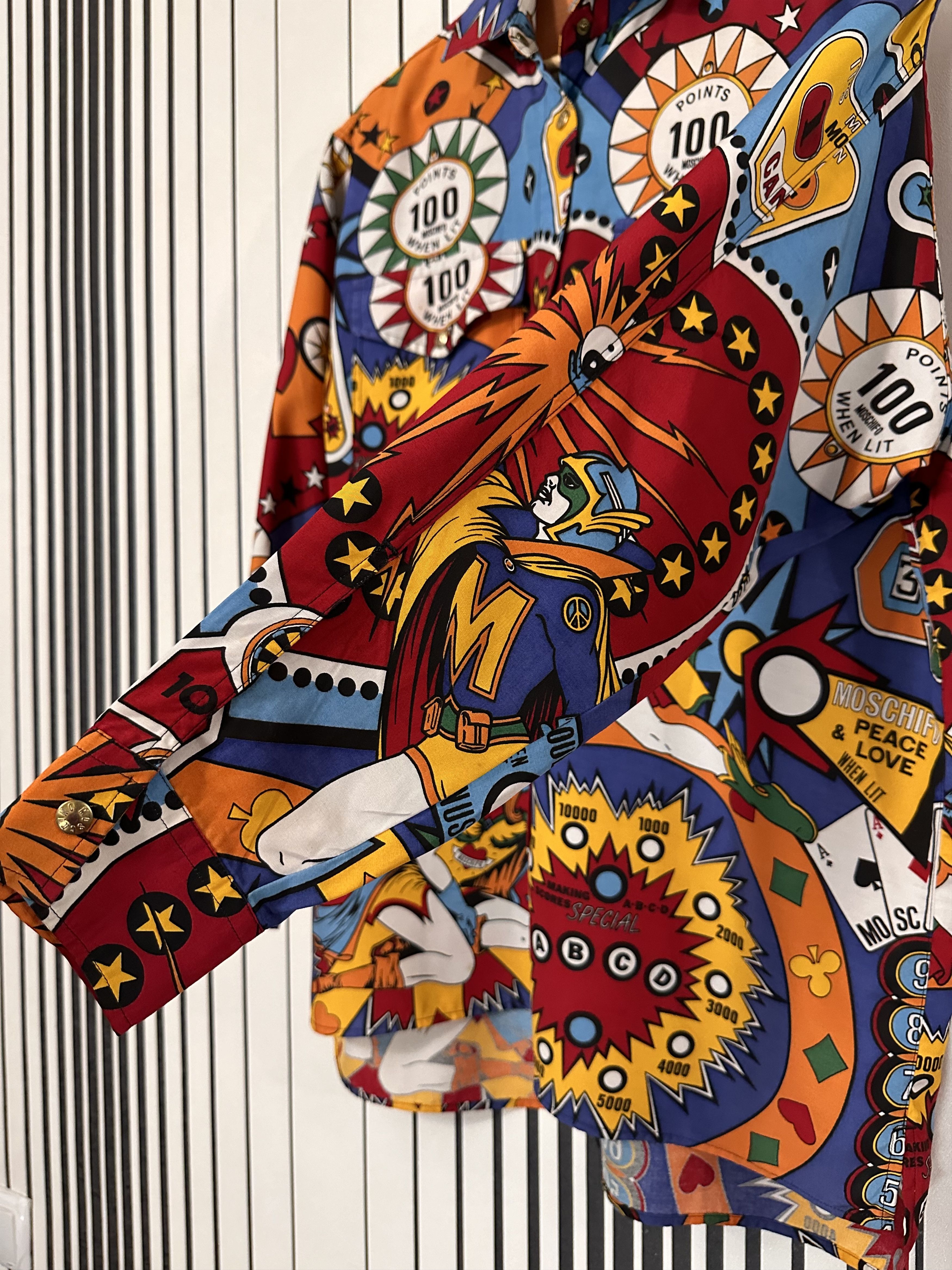Moschino 90’s Moschino Vintage Gambling-Kasino Rare Full-Print Shirt Size US S / EU 44-46 / 1 - 12 Thumbnail