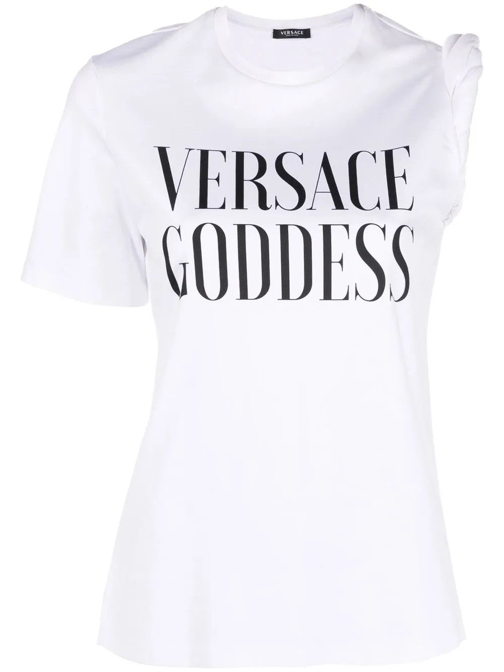 Versace o1y0226 Logo Crewneck T-Shirt in White Size XS / US 0-2 / IT 36-38 - 1 Thumbnail