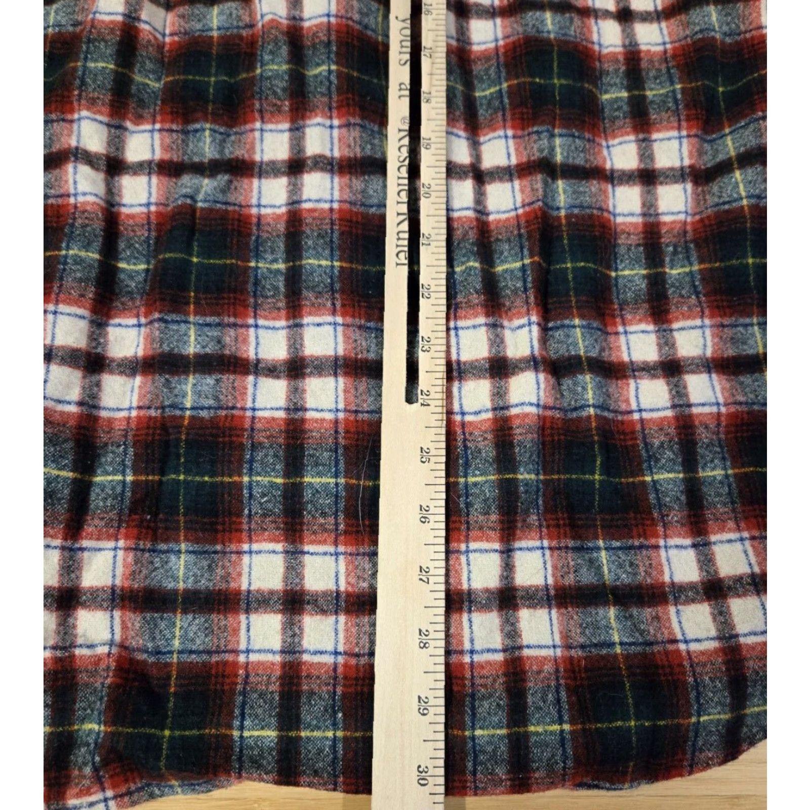 Pendleton VINTAGE Pendleton Shirt Beatrice Dress Tartan Plaid Wool Long Sleeve Button-Up Mens M Red USA Size 40R - 8 Thumbnail