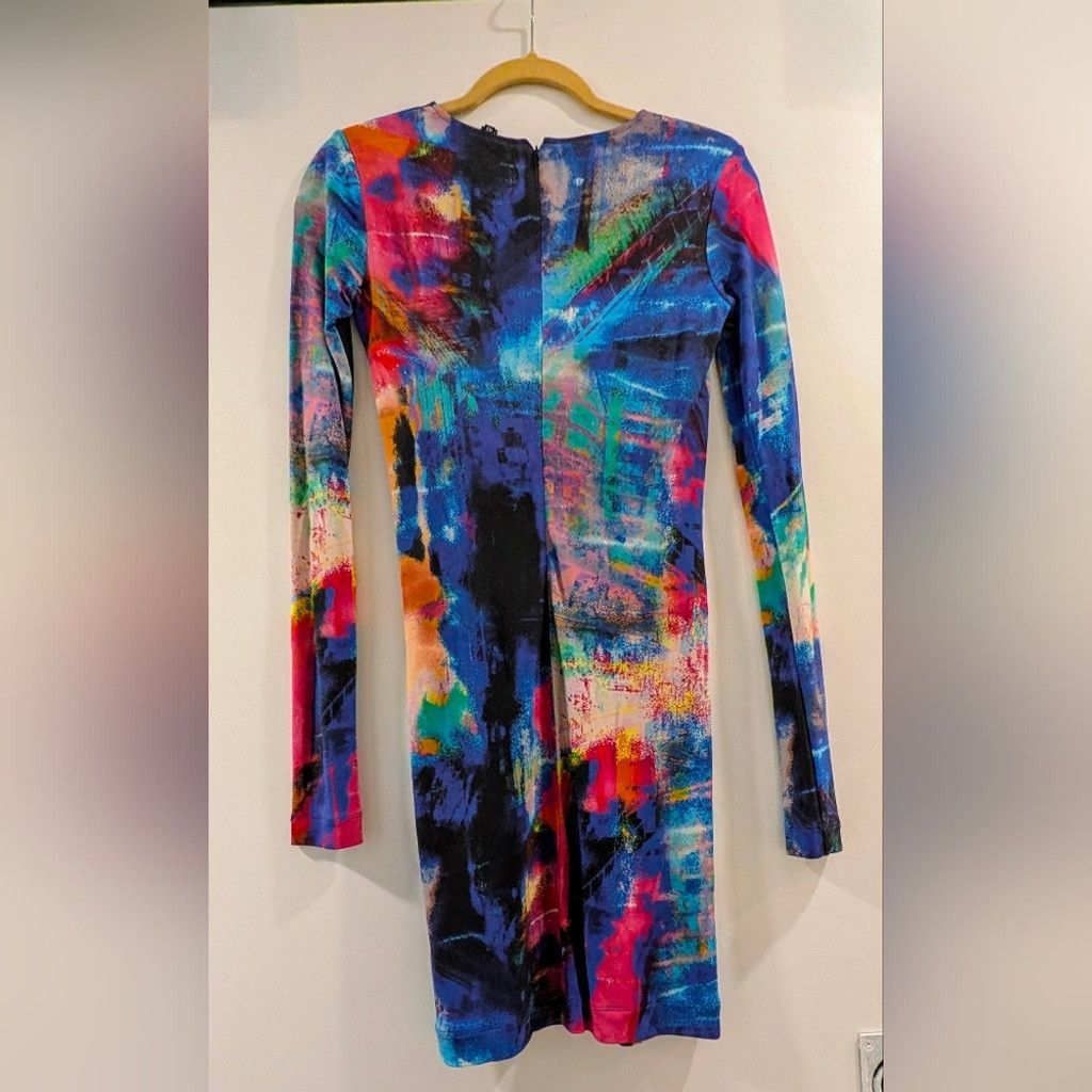 Just Cavalli Just Cavalli Multicolour Heart Bodycon Long Sleeved Dress Size M / US 6-8 / IT 42-44 - 7 Thumbnail