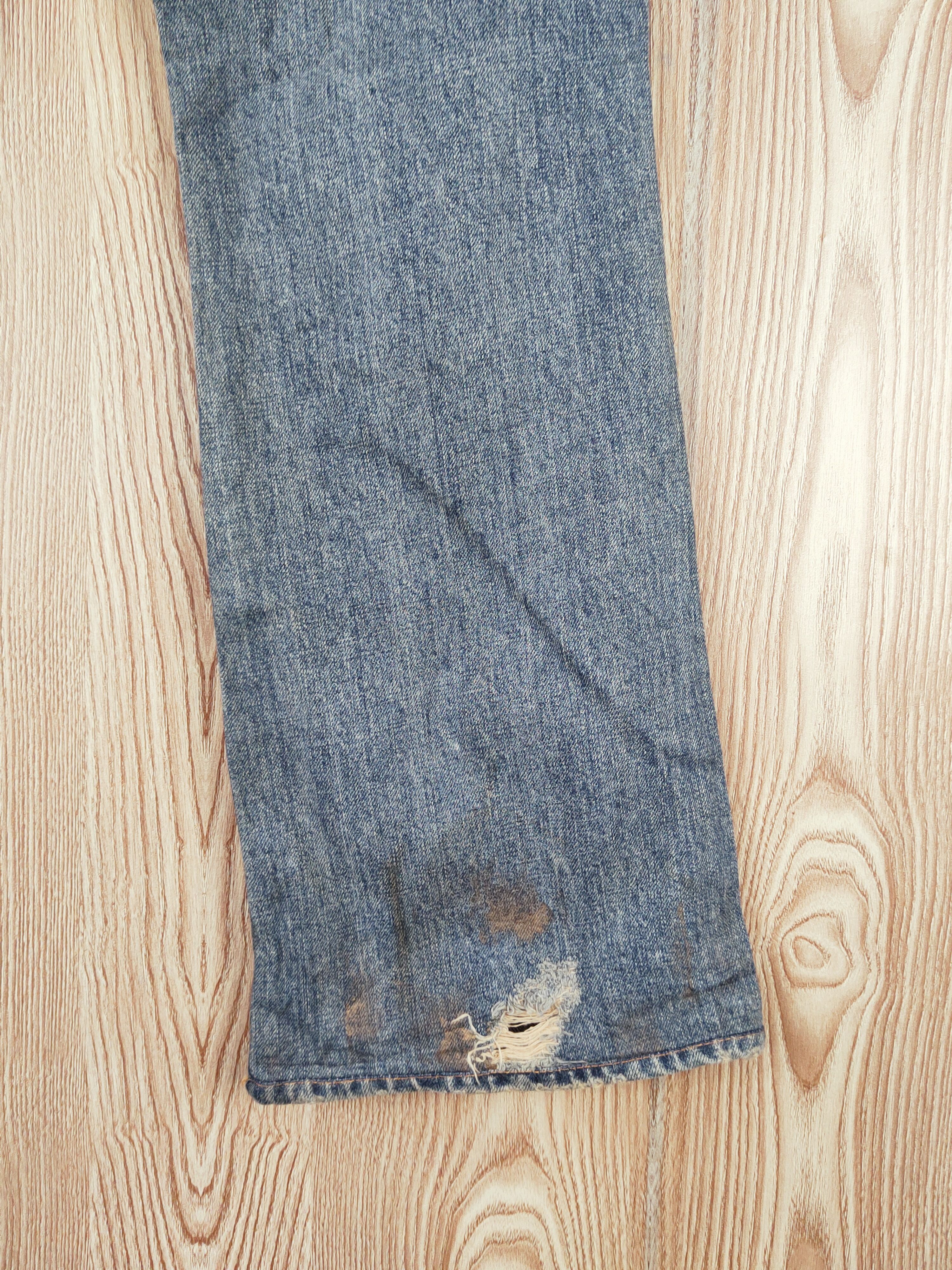 Japanese Brand Blue Way Dark Blue Faded Distressed Ripped Jeans #W784 Size US 32 / EU 48 - 11 Thumbnail