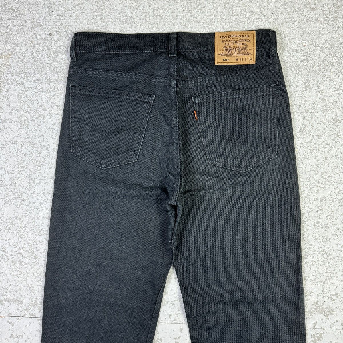 Levi's × Vintage 💥Vintage Levis 607 Orange Tab Super Black Denim Pant Size US 32 / EU 48 - 7 Thumbnail