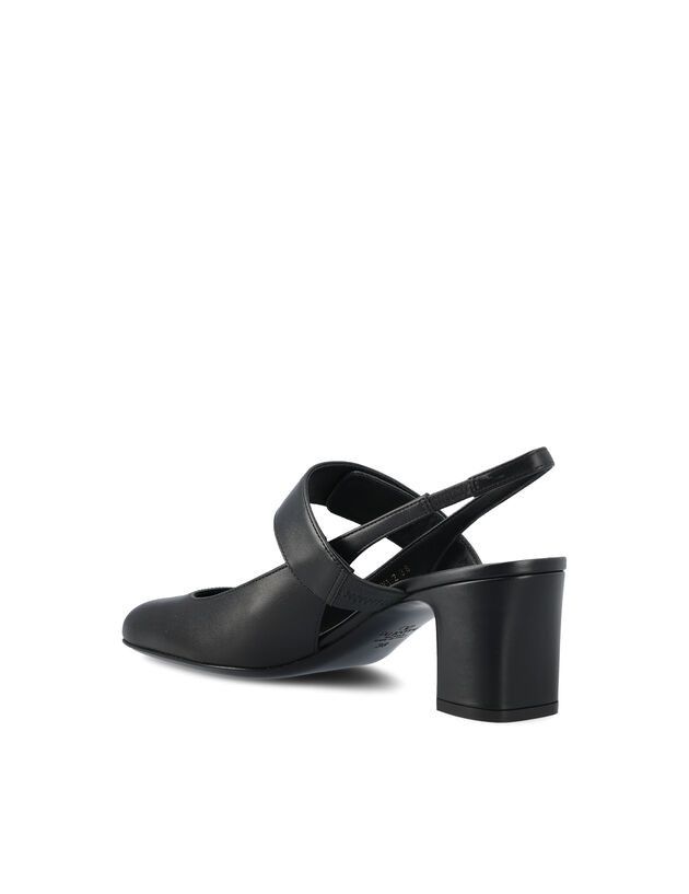 o1s22i1n0924 Slingback Vlogo Locker Pumps in Black