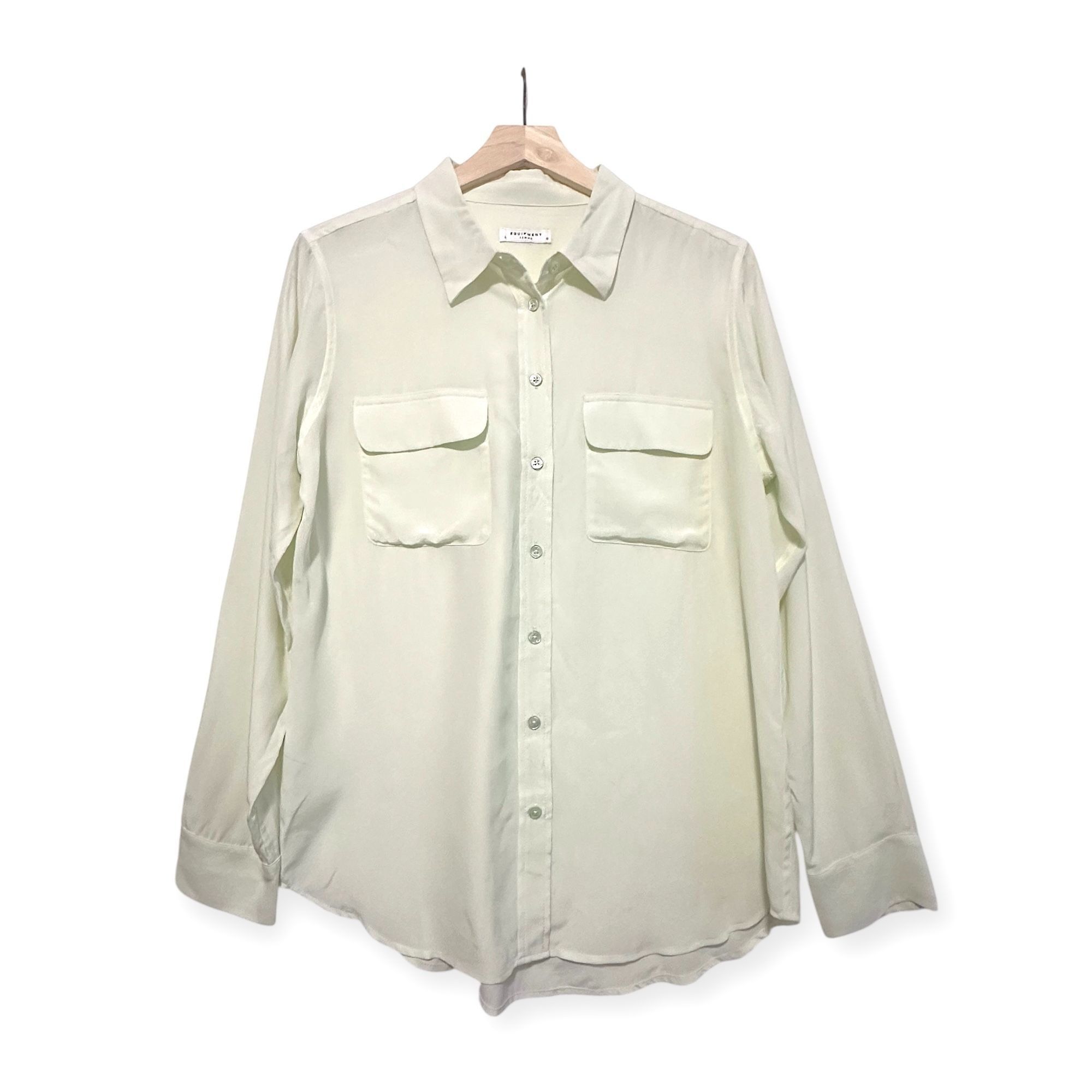 Equipment Equipment Signature Slim Fit Silk Button-up Shirt , Size L, Size L / US 10 / IT 46 - 1 Thumbnail